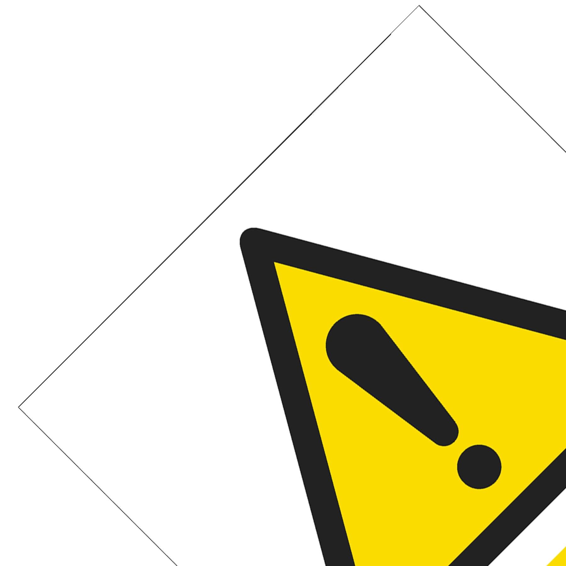 Warning Safety Sign - Caution Hot Water - Rigid Plastic