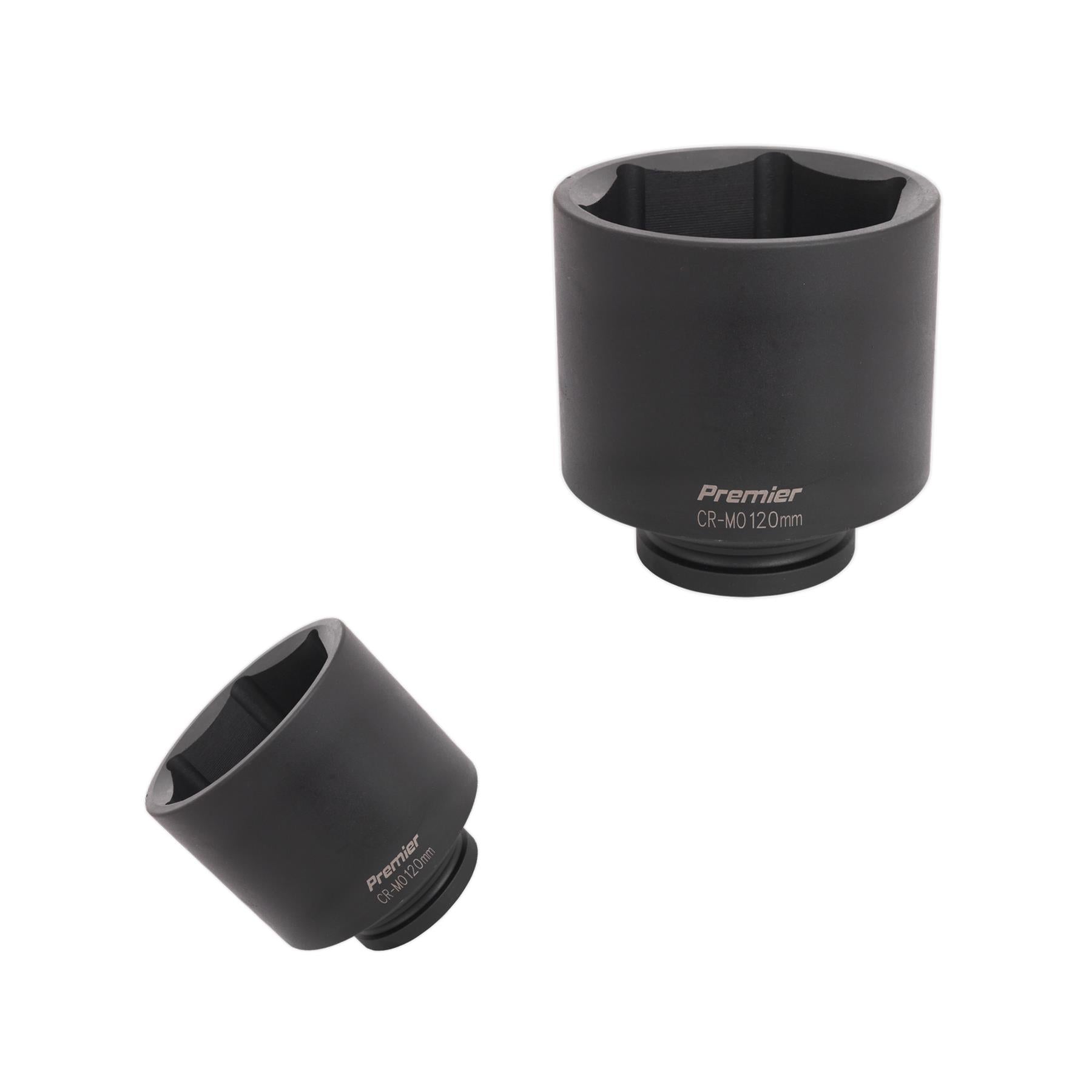 Sealey Impact Socket 120mm Deep 1"Sq Drive Chrome Molybdenum Lifetime Guarantee