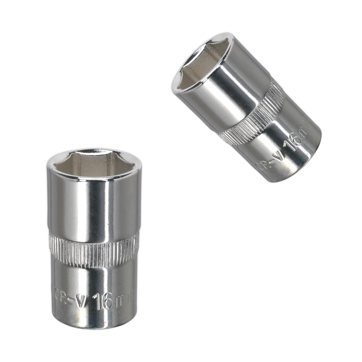 Sealey WallDrive Socket 16mm 1/2"Sq Drive Fully Polished