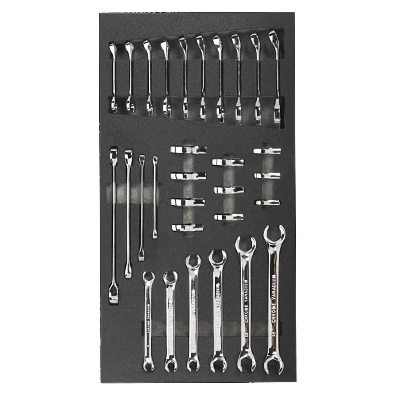Sealey Tool Tray with Specialised Spanner Set 30pc - Metric