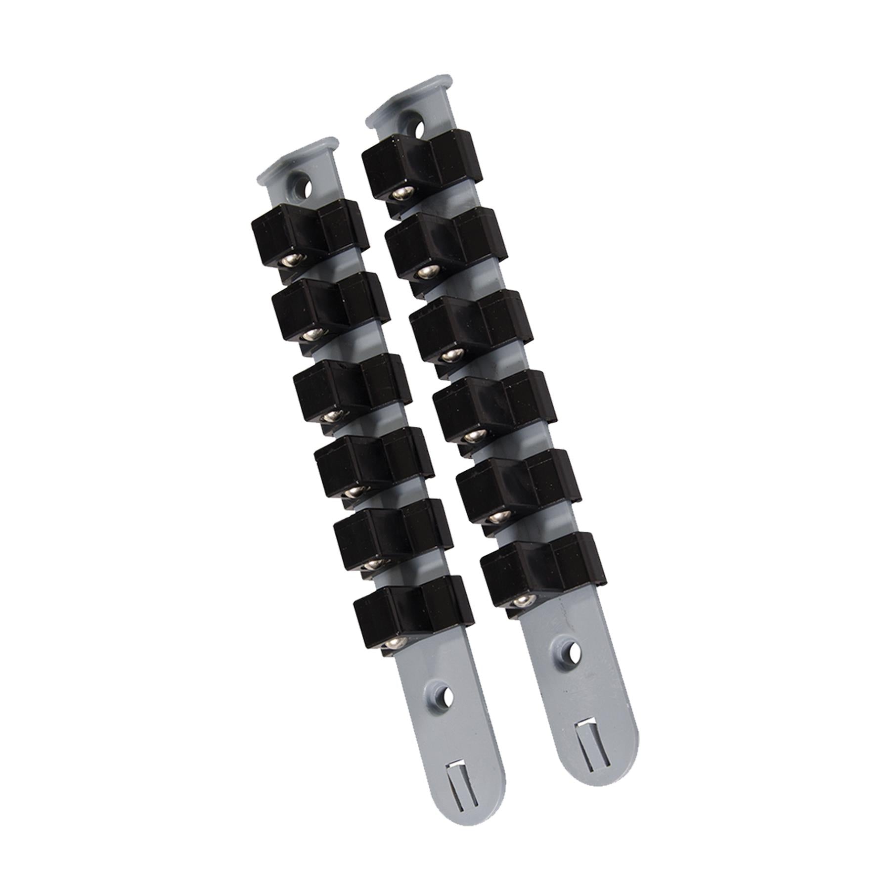 6 Pc Snap Rail On Socket Holder Storage Rail Set For 46 Sockets 1/4" 3/8" 1/2"