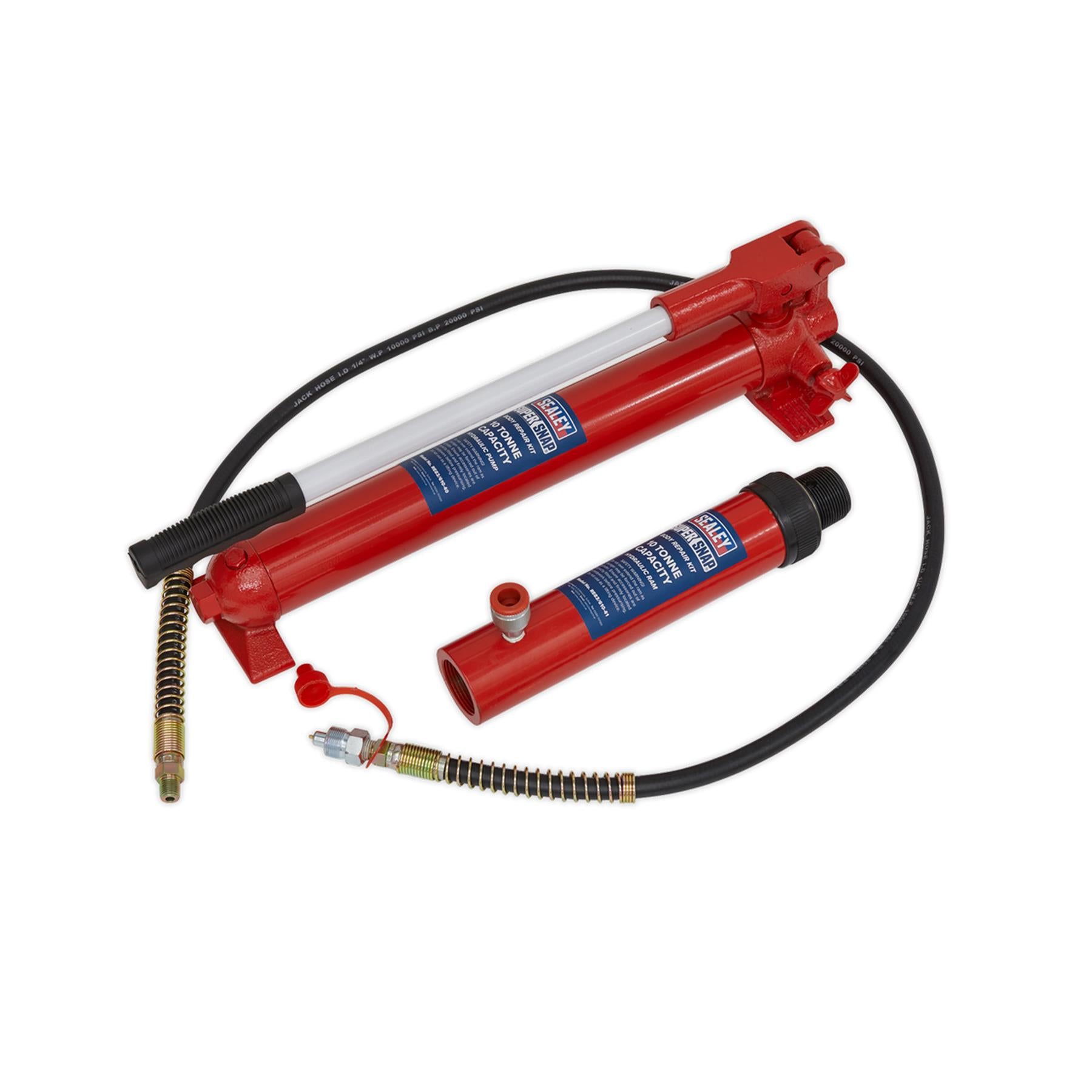 Sealey Push Ram With Pump Hose Assembly 10tonne Garage Mechanic Automotive