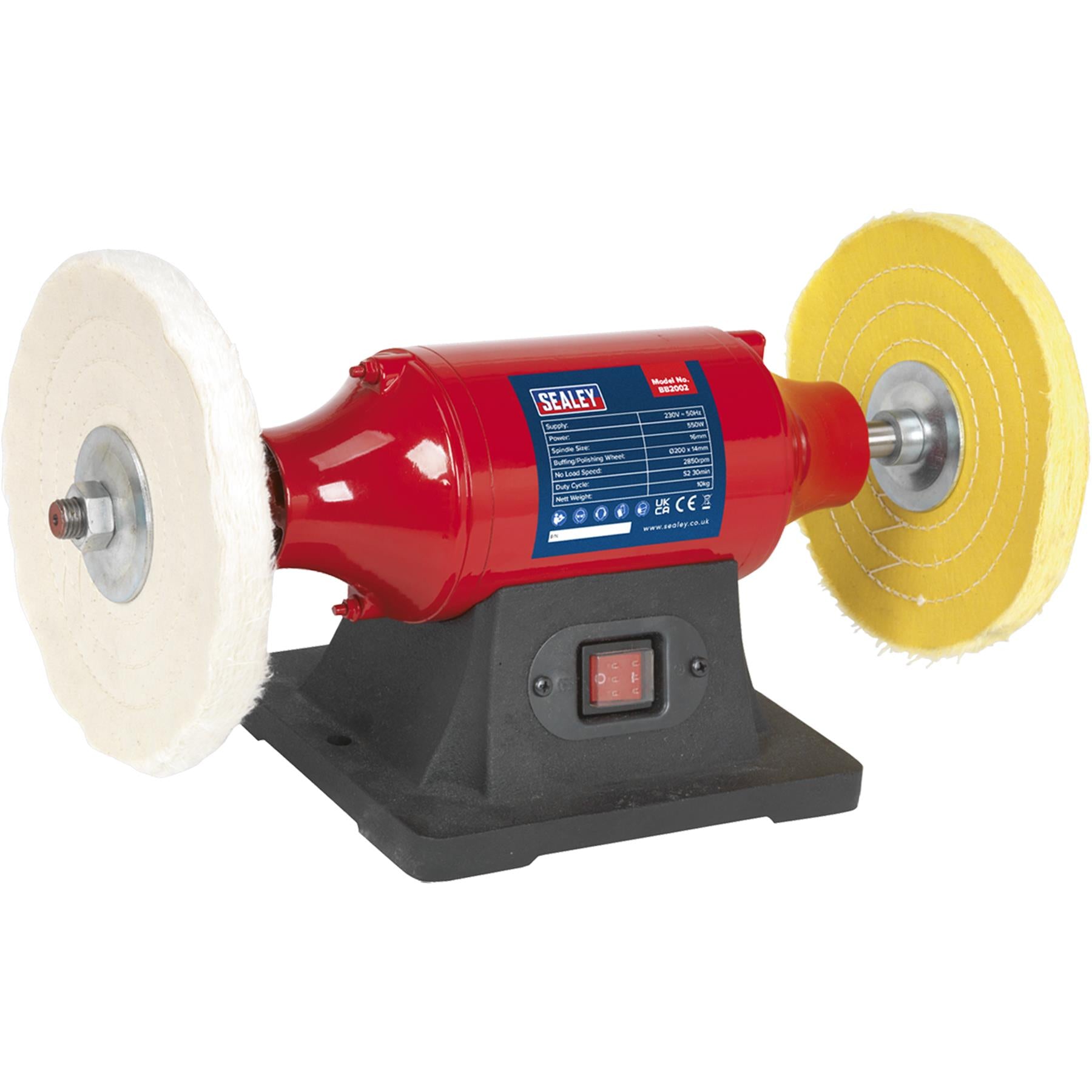 Sealey Bench Mounting Buffer/Polisher 200mm 550W/230V