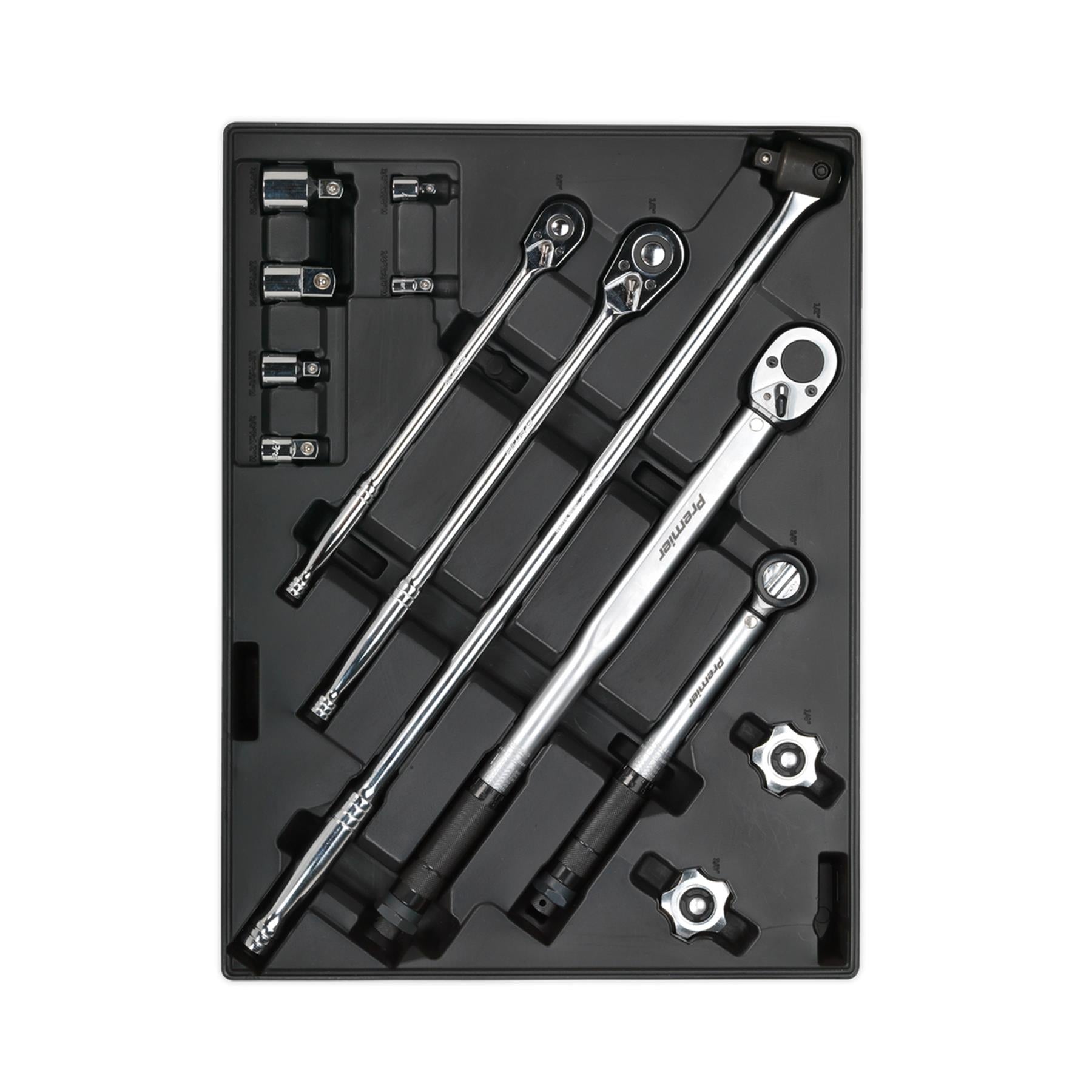 Sealey Tool Tray with Ratchet, Torque Wrench, Breaker Bar etc 13pc