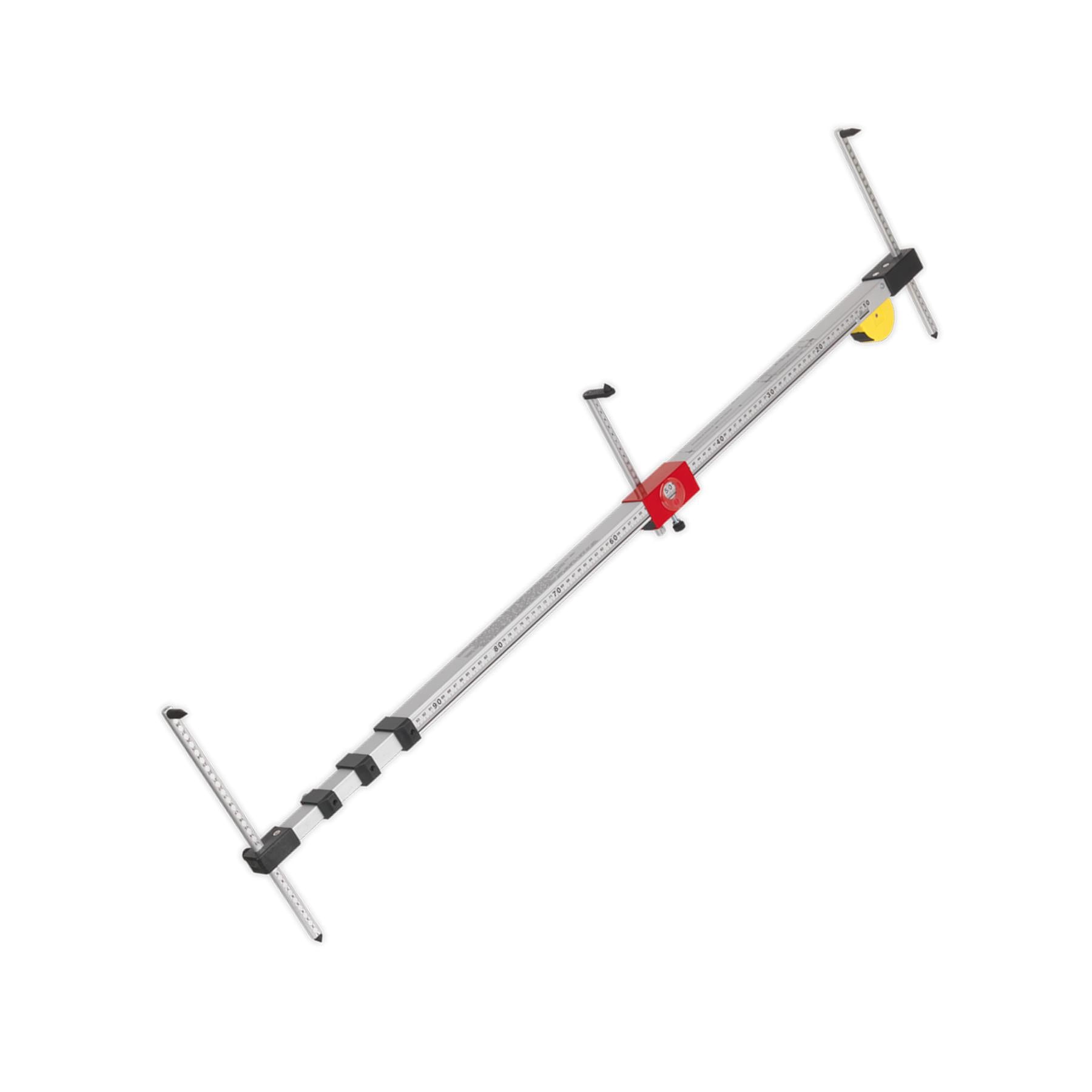 Sealey Tram Gauge Telescopic Three Fully Adjustable Probes - Aluminium
