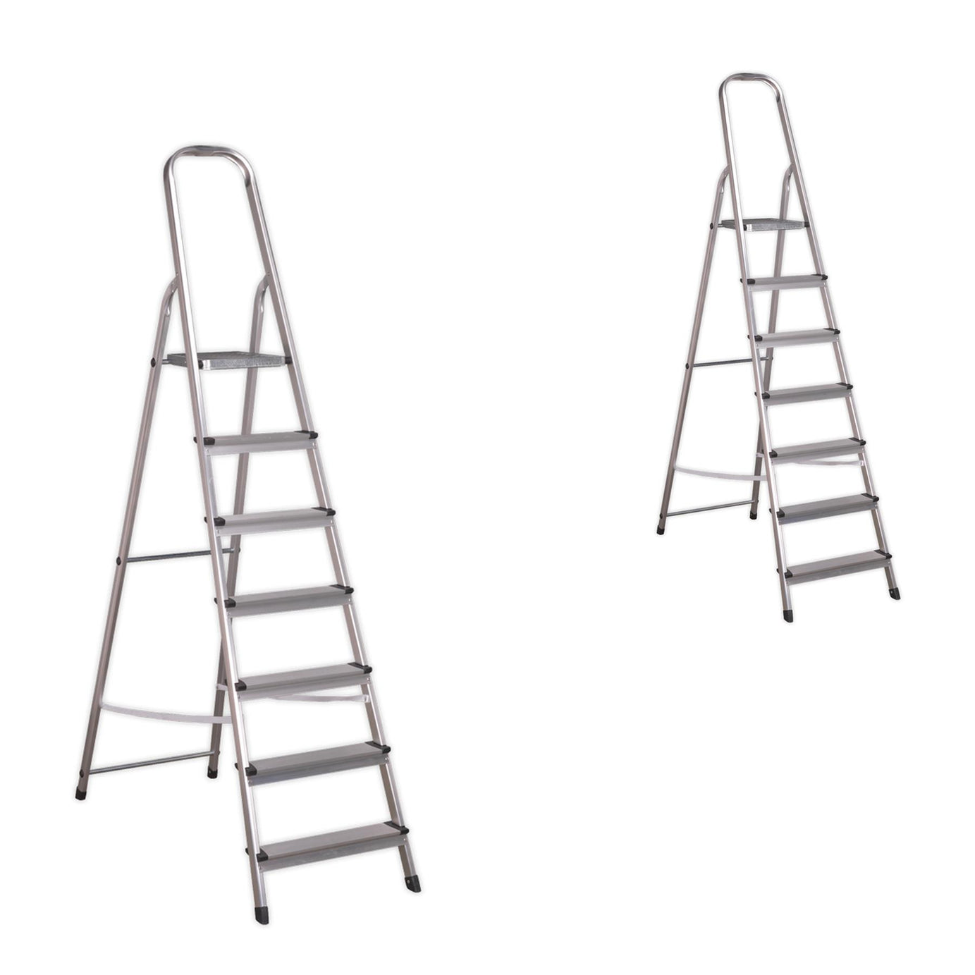Sealey Aluminium Step Ladder 7-Tread EN 131 Durable Lightweight Anodised