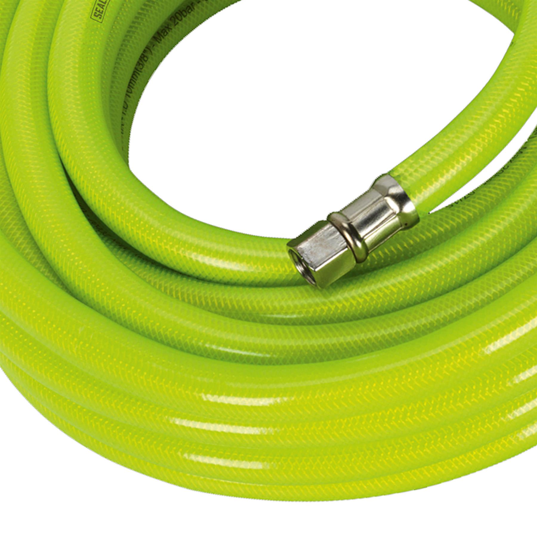 Sealey Air Hose High-Visibility 10m x �10mm with 1/4"BSP Unions