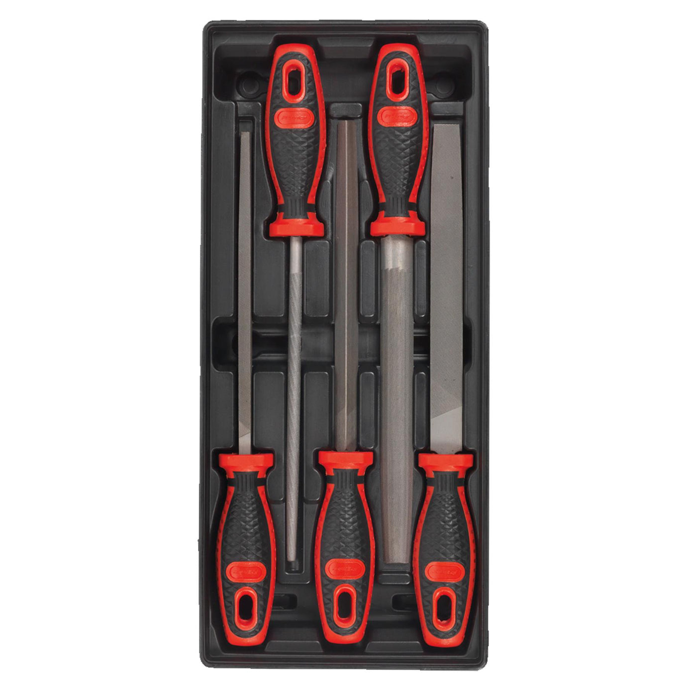 Tool Tray with Engineers File Set 5pc With Lifetime Guarantee Sealey