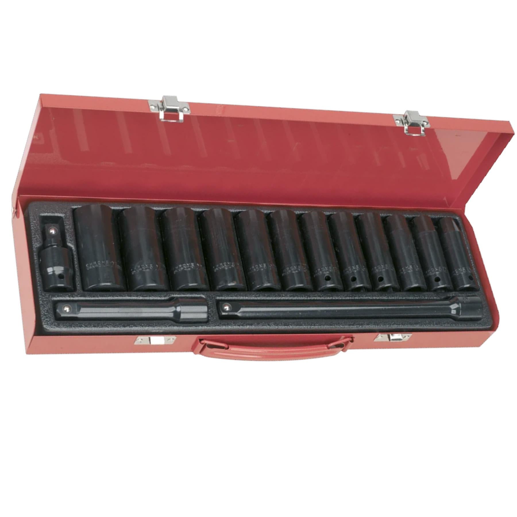 Sealey Impact Socket Set 15pc 1/2"Sq Drive Deep Metric