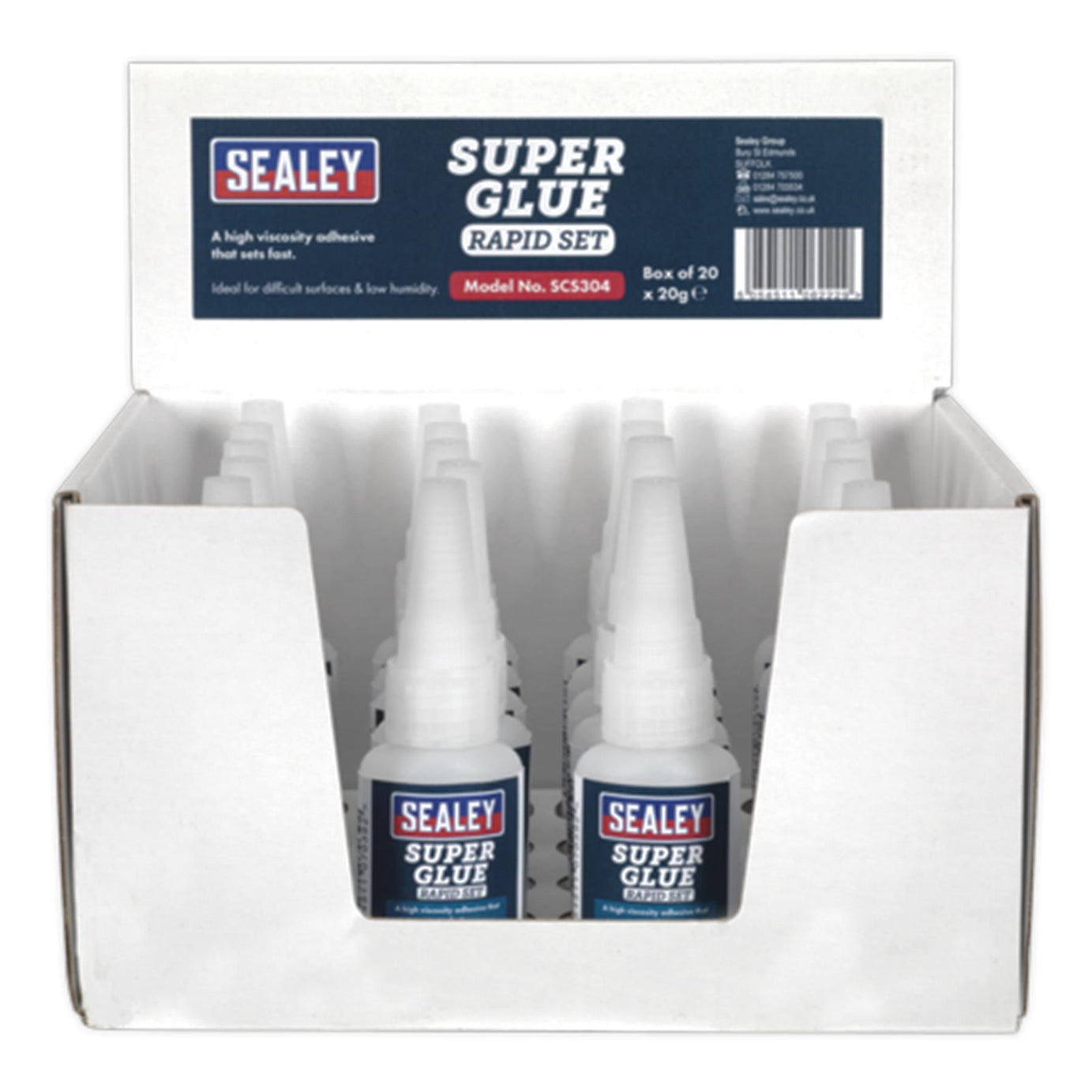 Sealey Super Glue Rapid Set 20g Pack of 20