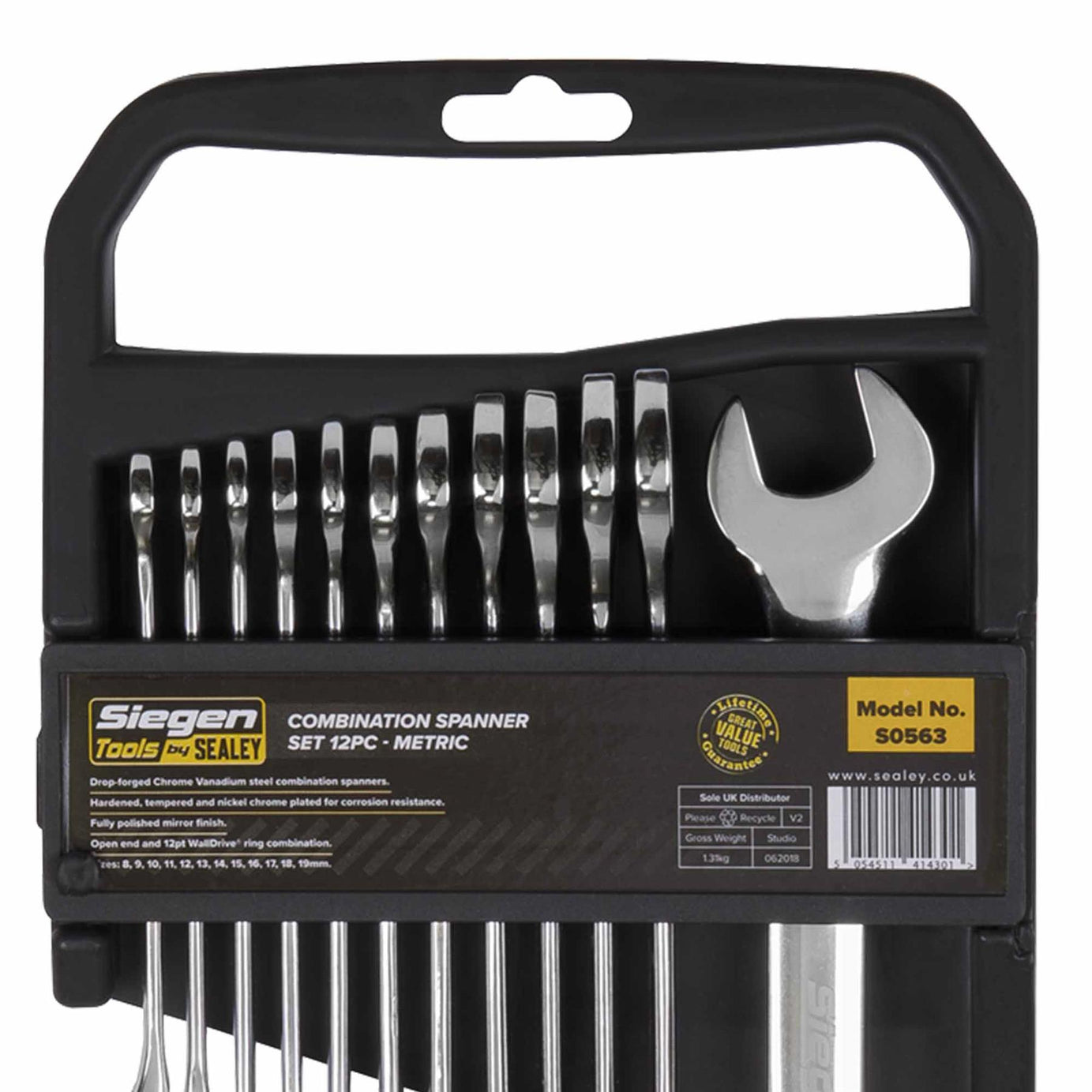 Sealey Combination Spanner Set 12pc Metric