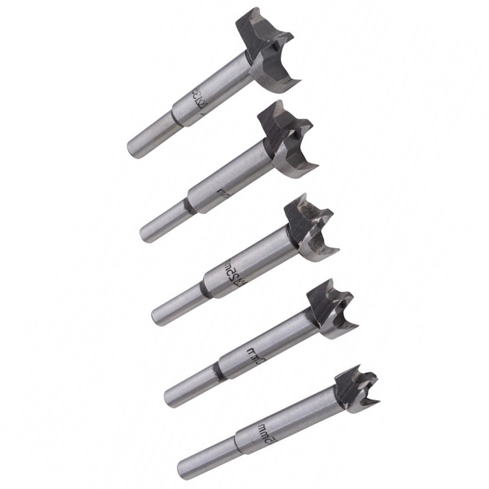 BlueSpot 5pc Forstner Bit Set Drill 15mm 20mm 25mm 30mm 35mm Wood Hole Precision
