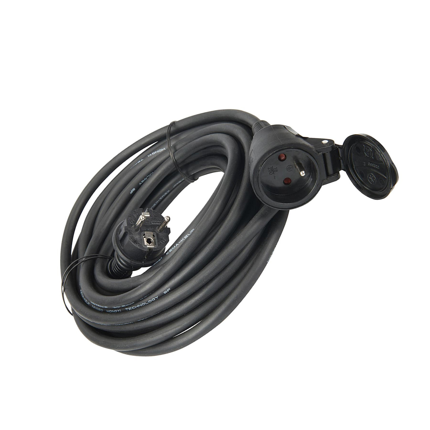 French Type Spring Loaded E Schuko Extension Lead Electric Tool 10M Max Load 3680W