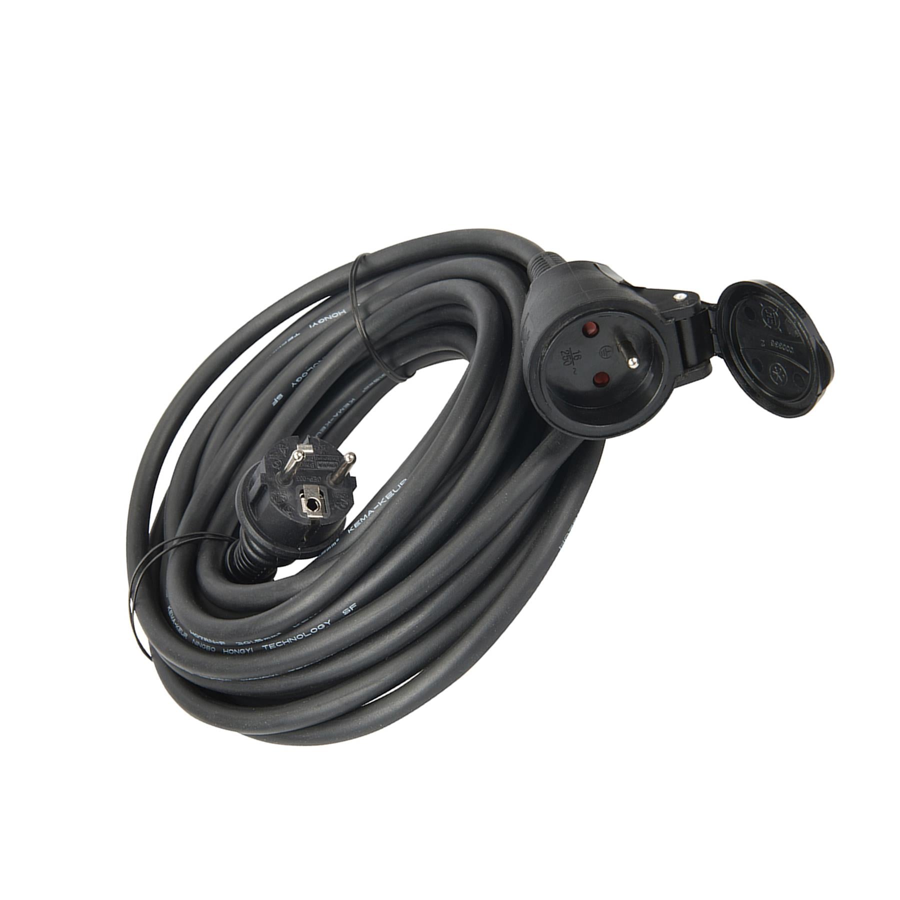 French Type Spring Loaded E Schuko Extension Lead Electric Tool 10M Max Load 3680W