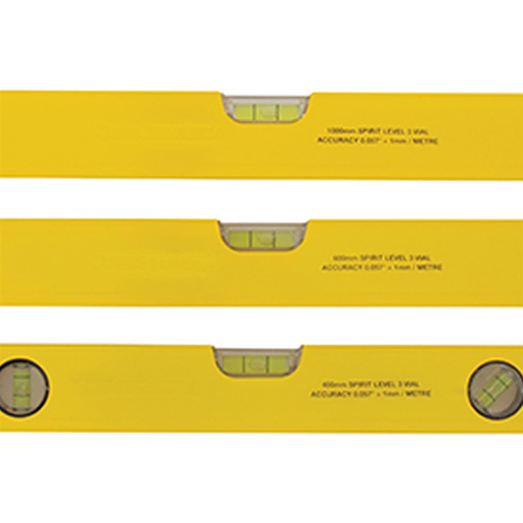 Professional 3pcs Builders Spirit Level Set Aluminium DIY Long Set 400 600 1000mm Tools New