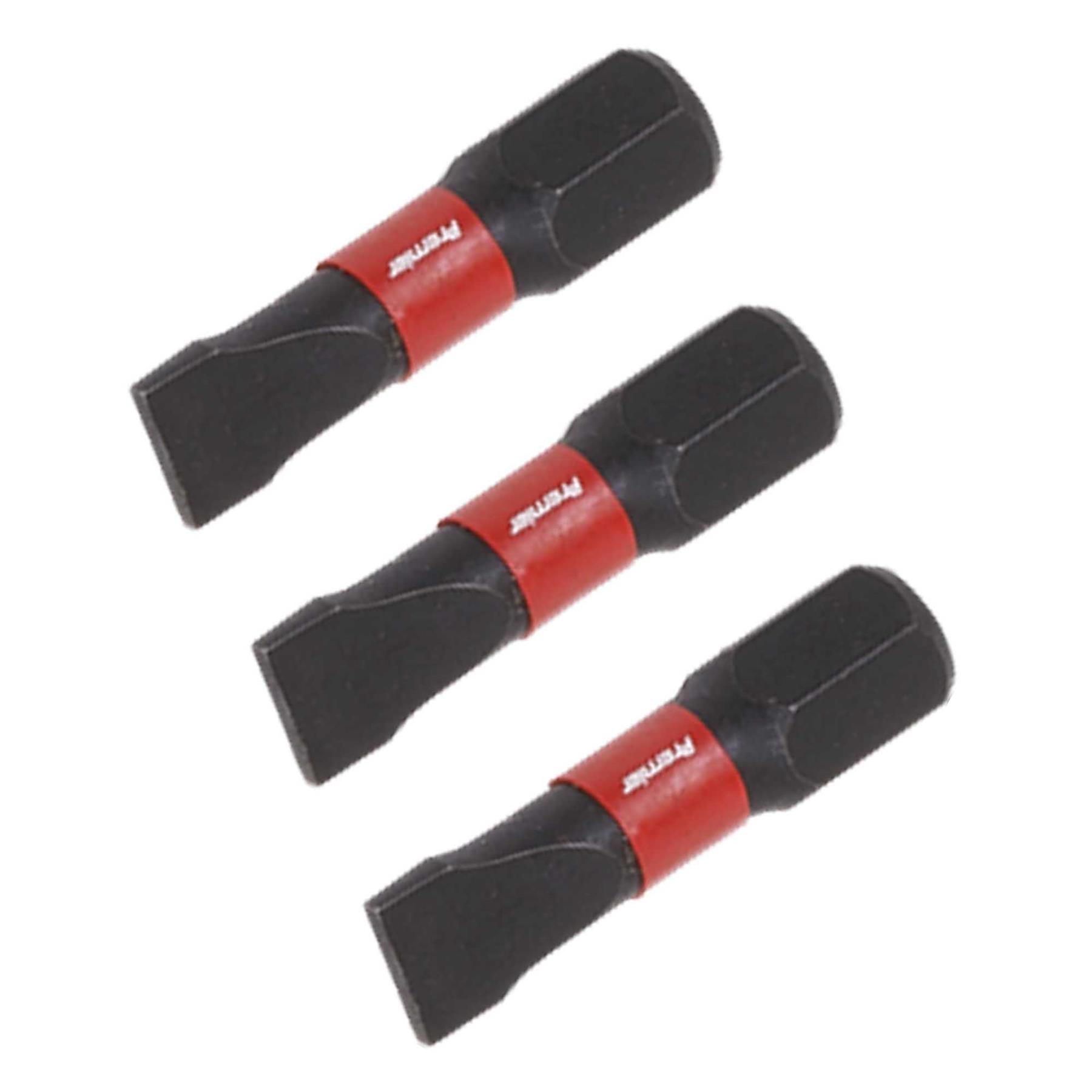 Slotted 6.5mm Impact Power Tool Bits 25mm - 3pc