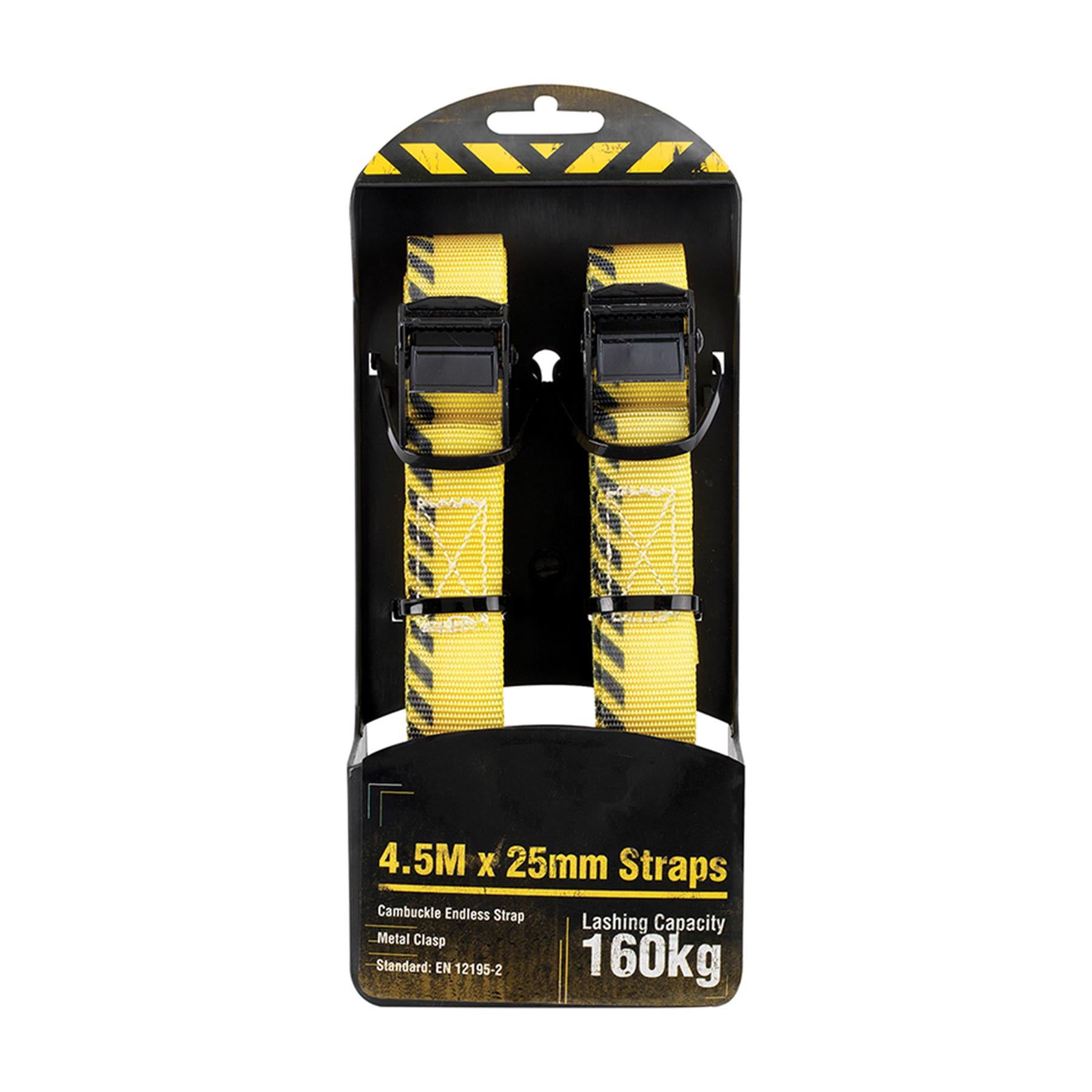 Van Vault Endless Strap 2pk 4.5m x 25mm Black Metal Clasp