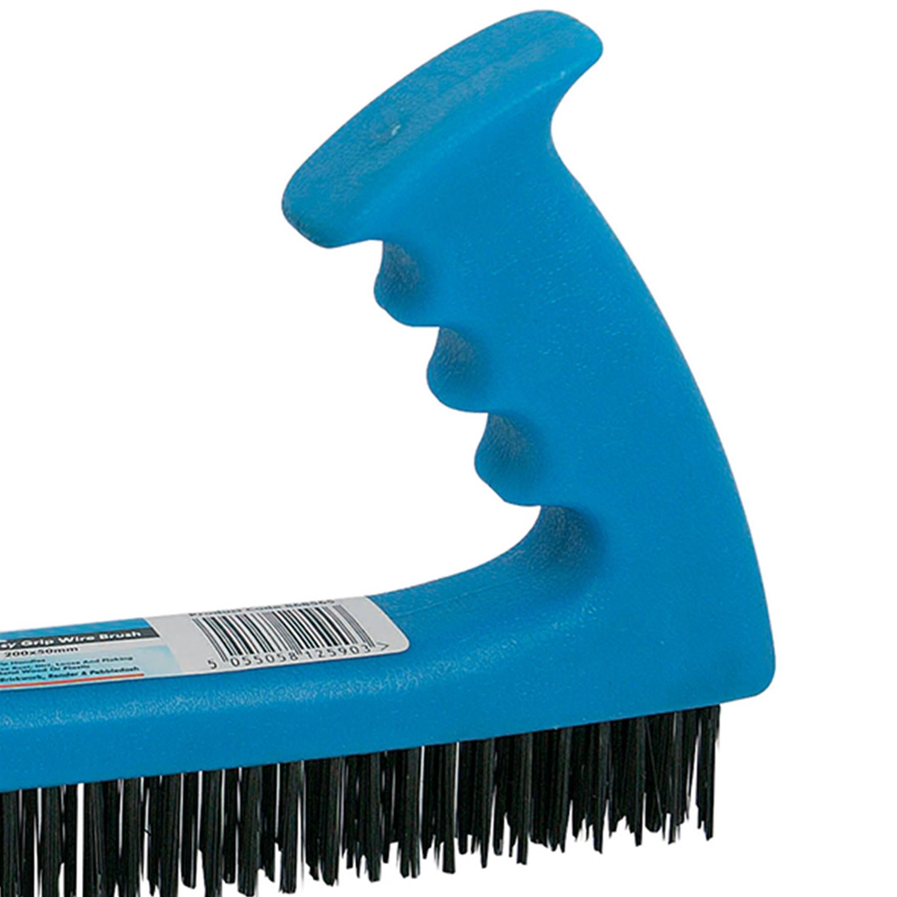 Wire Brush Jumbo Easy Grip - 200 X 50mm Heavy Duty Double-Handed Polypropylene