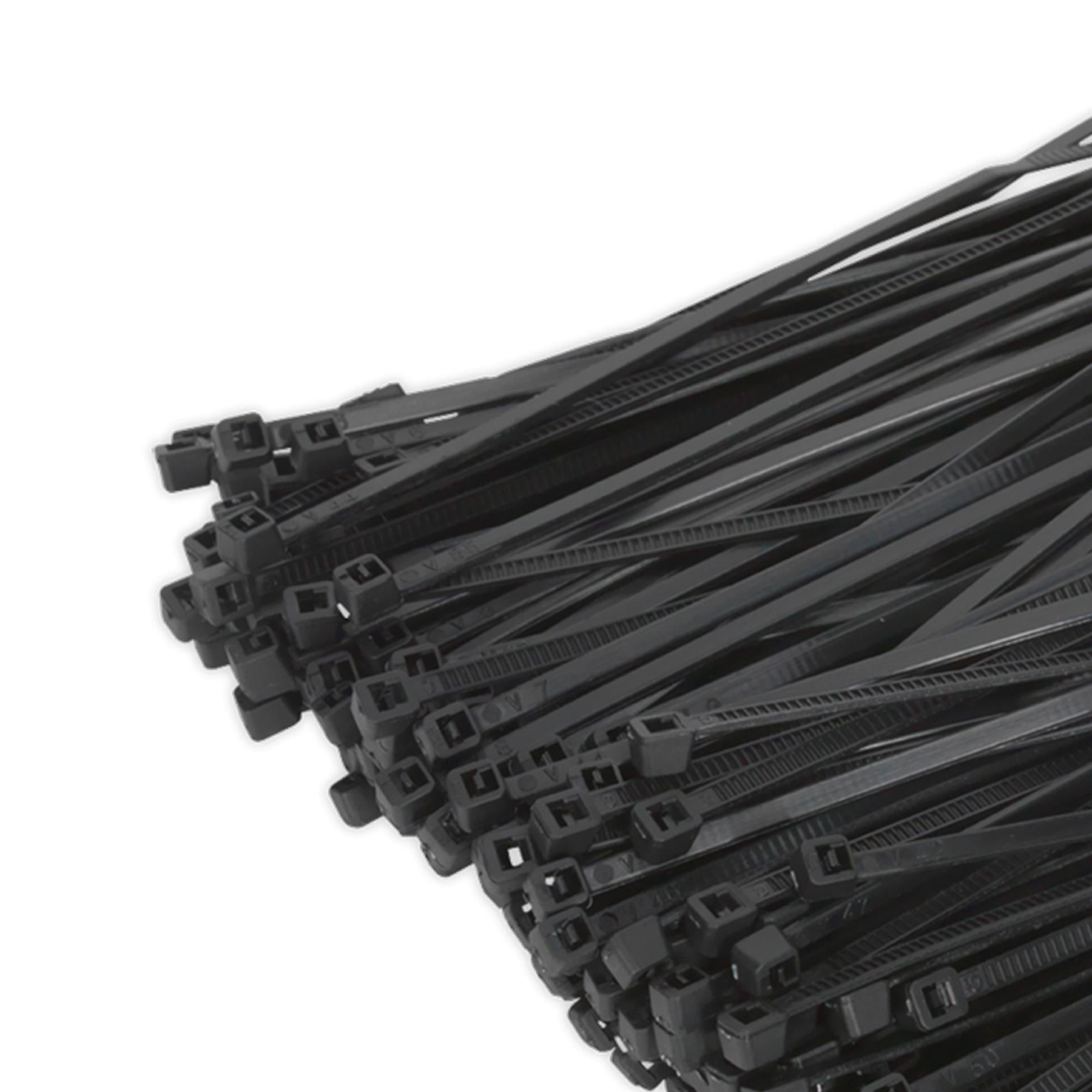 Sealey Cable Tie 100 x 2.5mm Black Pack of 200