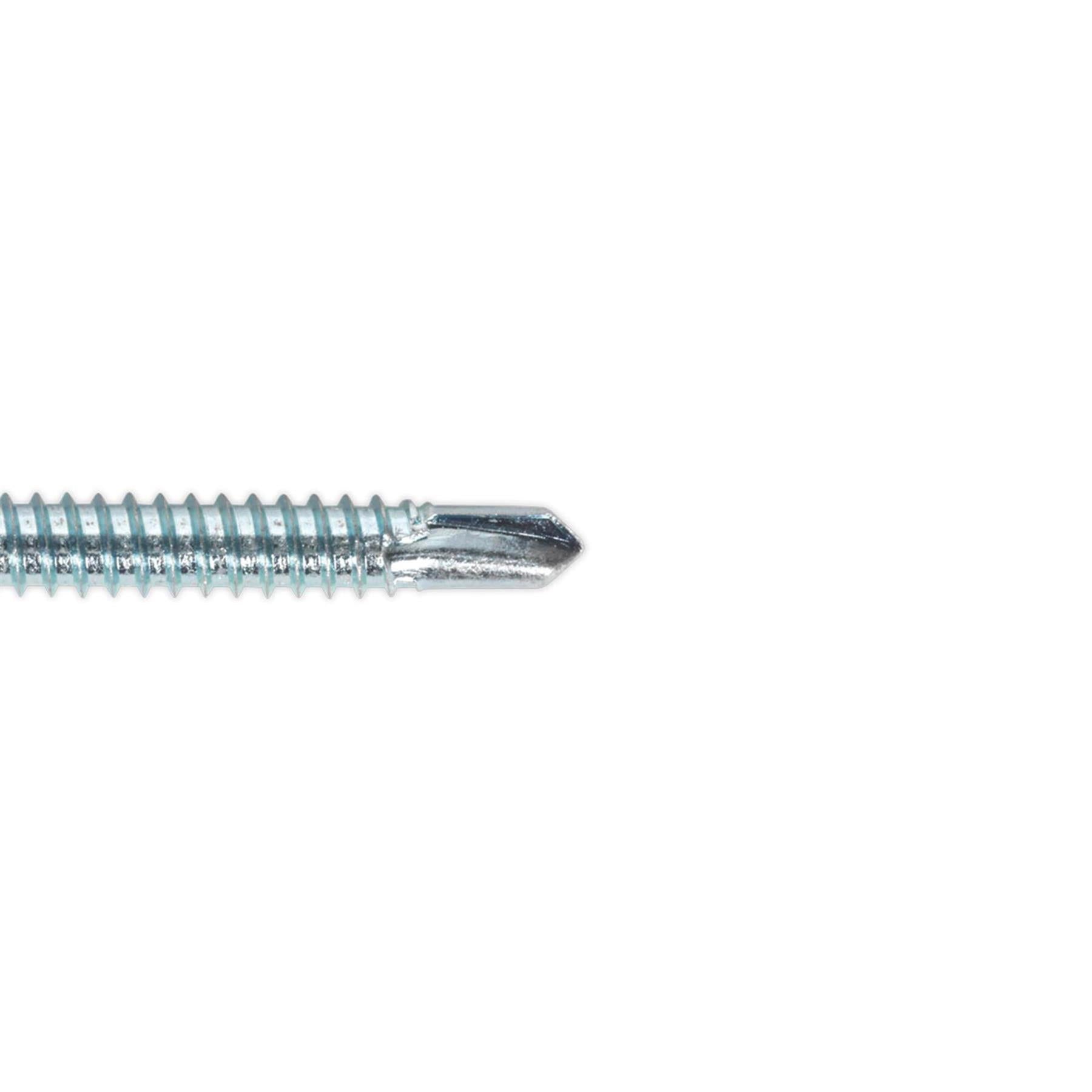 Sealey Self Drilling Screw 6.3 x 50mm Hex Head Zinc Pack of 100