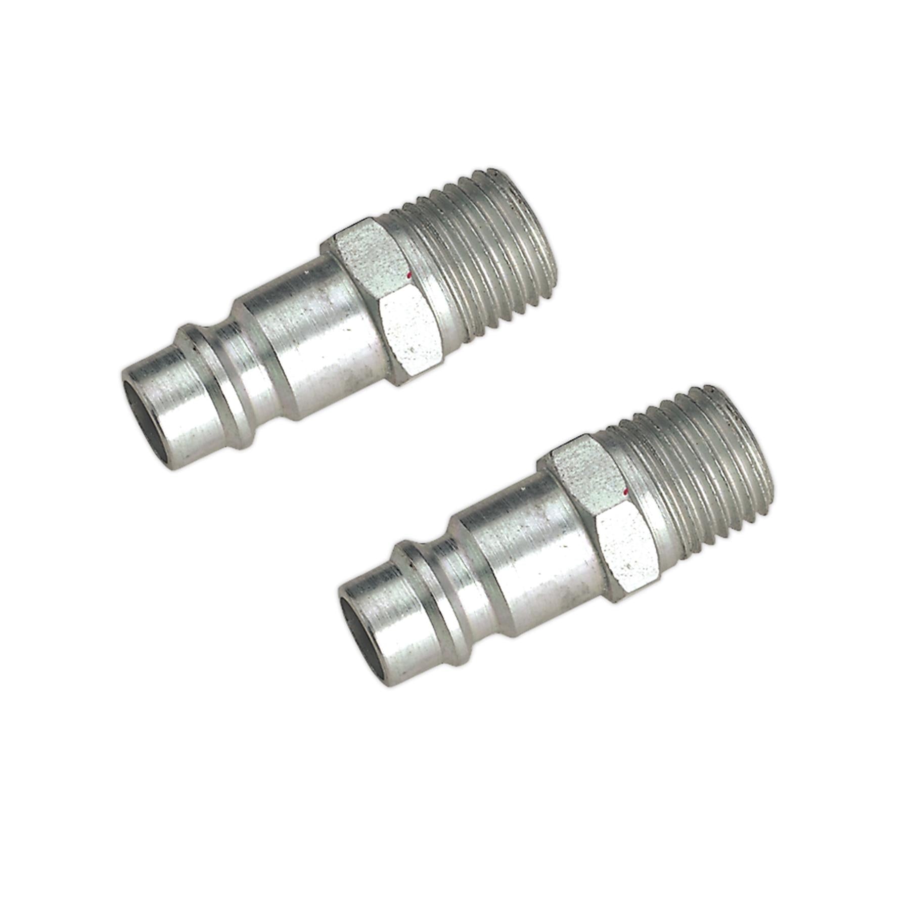 Sealey Screwed Adaptor Male 1/4"BSPT Pack of 2