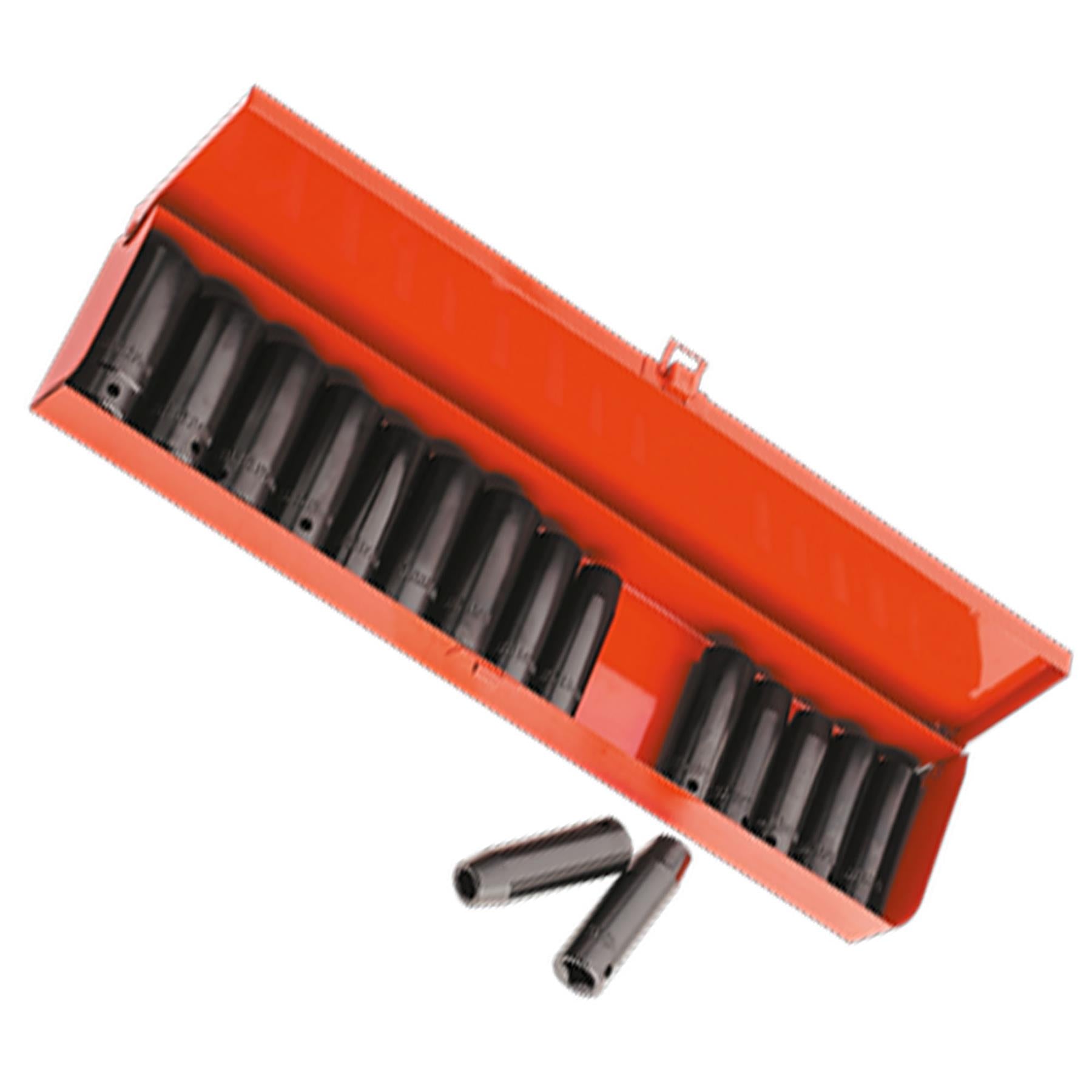 Sealey Impact Socket Set 16pc Deep 1/2"Sq Drive Metric/Imperial