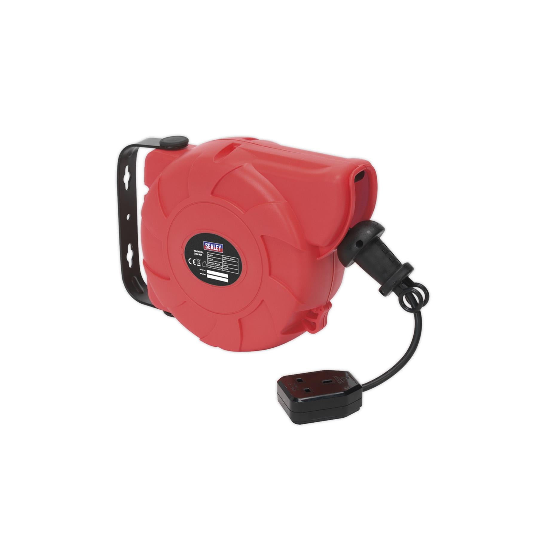 Sealey 10m Cable Reel Retractable System 1 x 230V Socket Extension