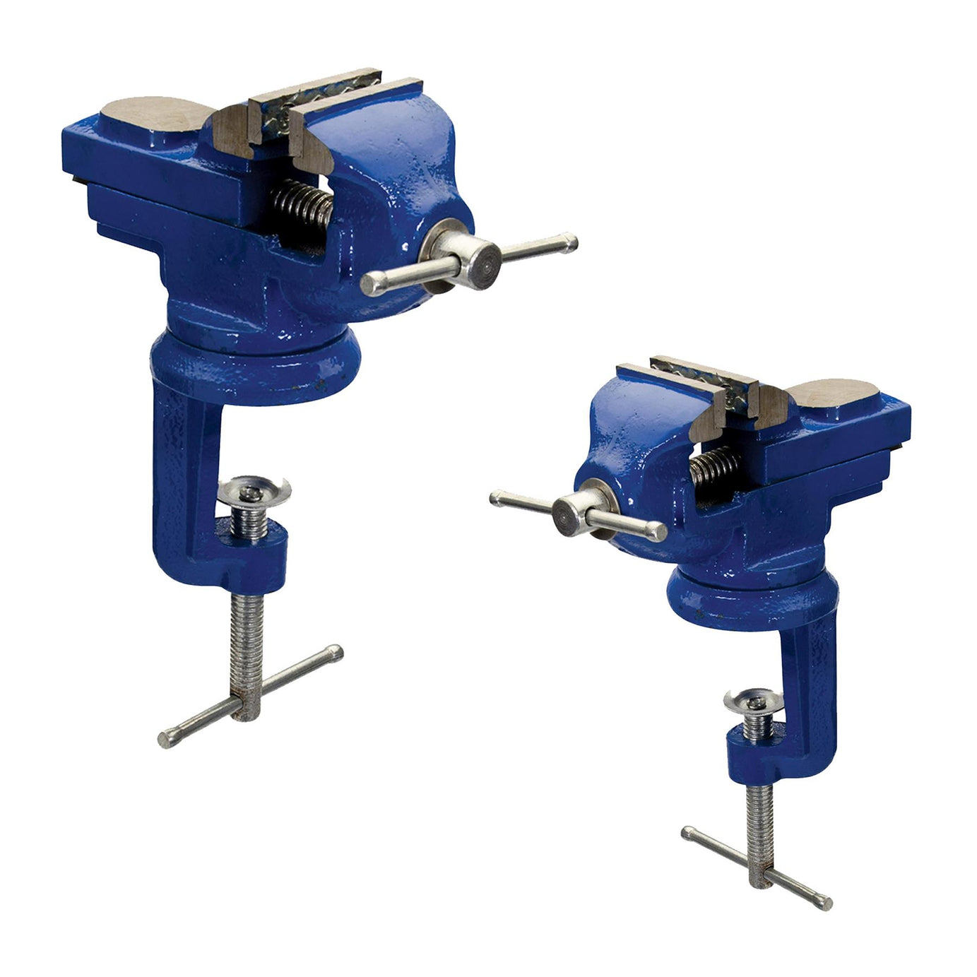 Table Vice With Swivel Base - 50mm Turns 360 Cast Iron Frame With Anvil 50mm Jaw