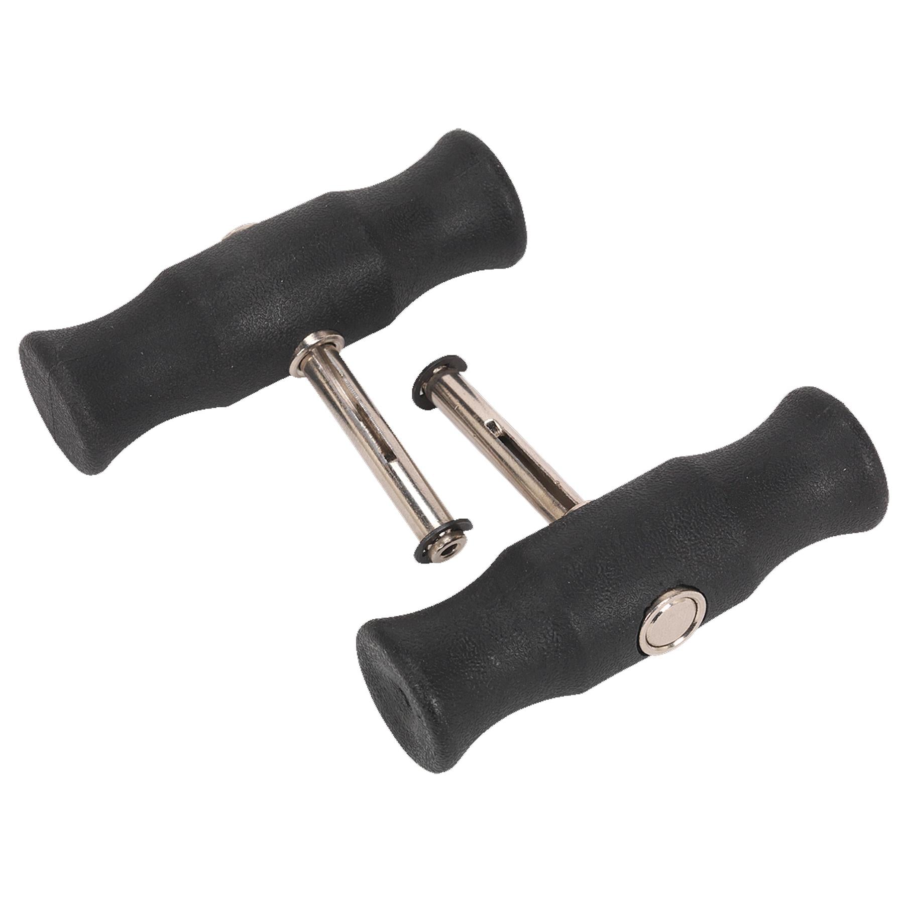 1 Pair Wire Grip Handles -  ABS handles Suitable for use with windscreen cutting wire. Sealey