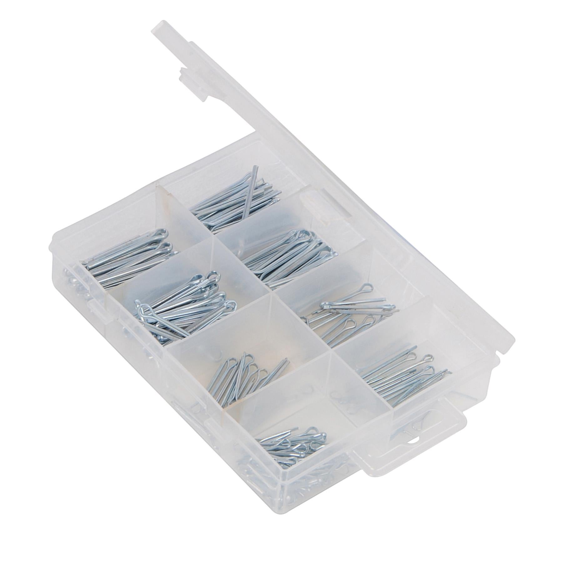 175Pce Split Pins Assortment Pack Zinc-Plated For Corrosion Resistance