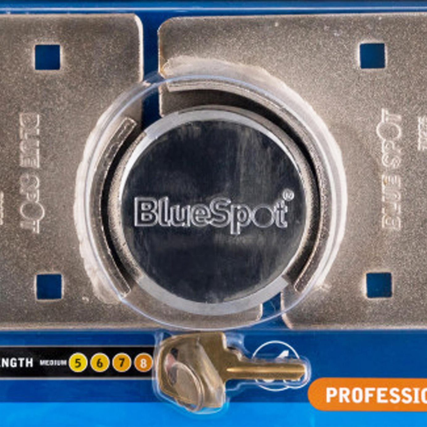 BlueSpot Van Lock Garden Shed 73mm Security Padlock Hasp Set Chrome Plated