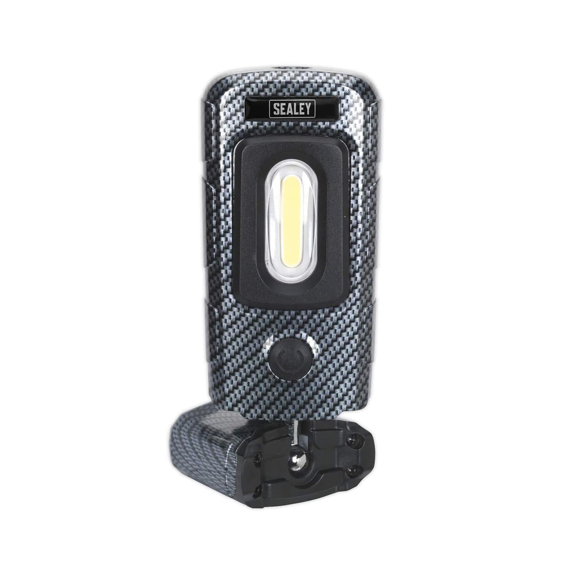 Sealey R/Charge 360 Insp Light 3W COB & 1W SMD LED Carbon Fibre LI