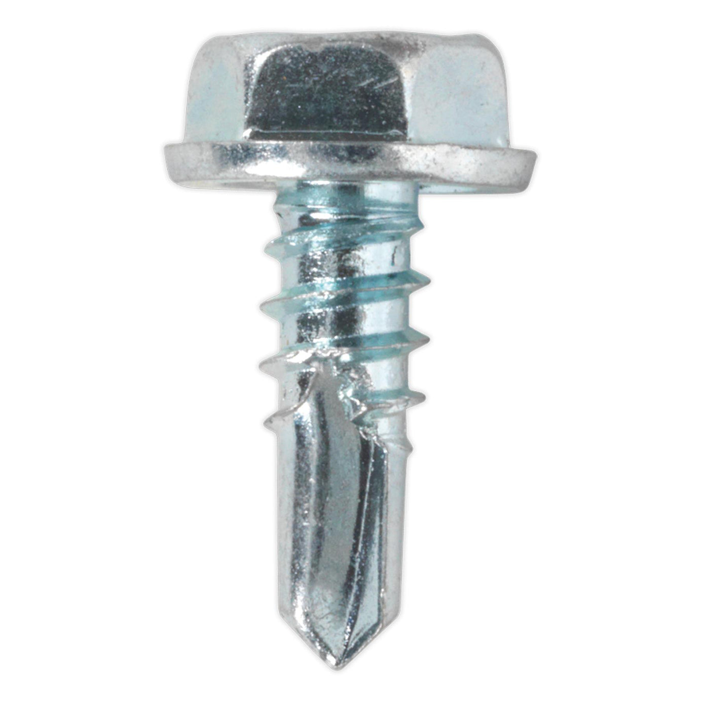 Sealey Self Drilling Screw 4.8 x 13mm Hex Head Zinc Pack of 100