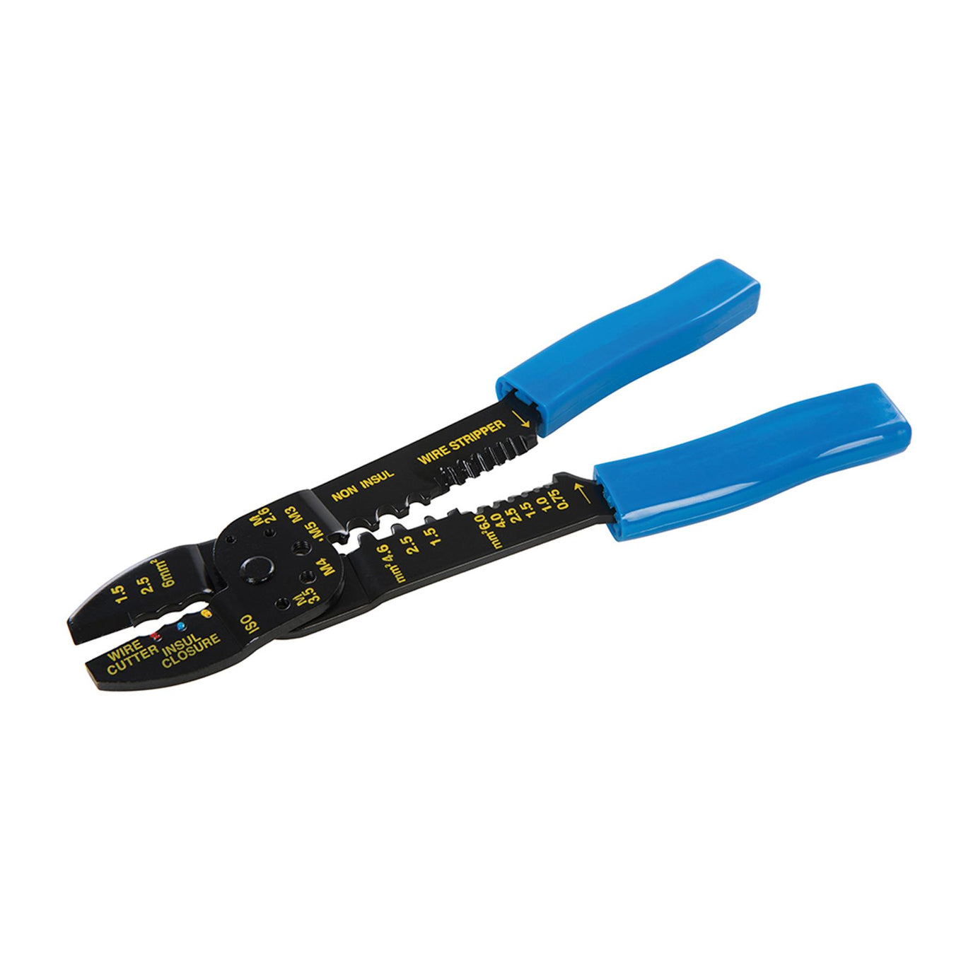 Crimping & Stripping Pliers - 230mm 4mm Hardened Steel For Insulated Terminals