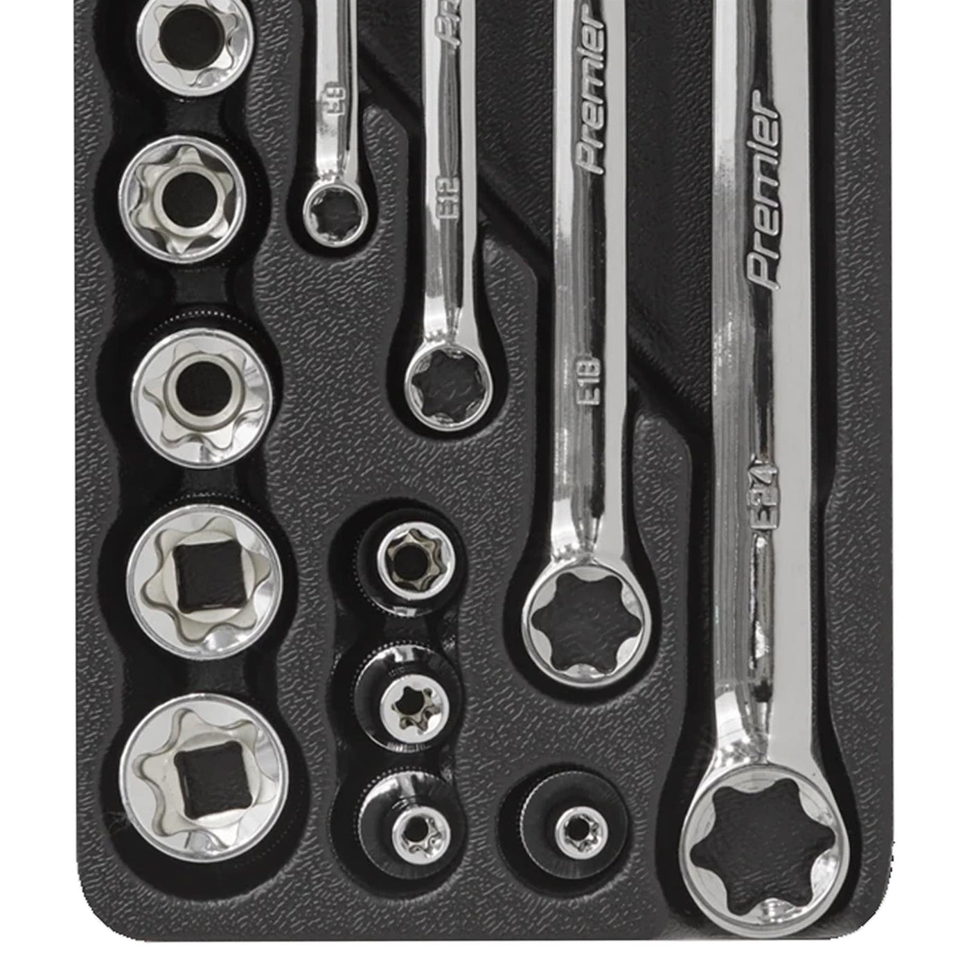 Sealey TRX-Star* 3/8"Sq Drive Socket & Spanner Set 16pc