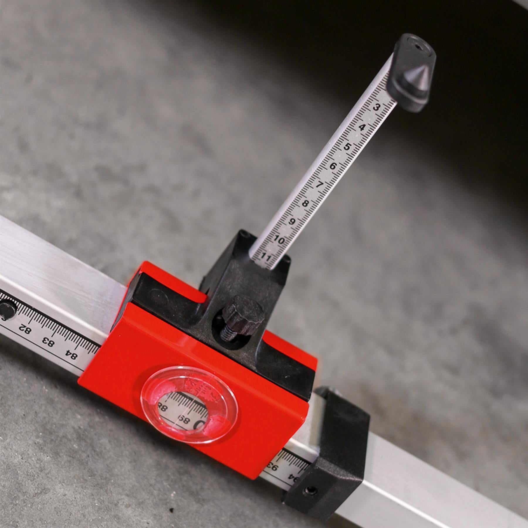 Sealey Tram Gauge Telescopic Three Fully Adjustable Probes - Aluminium