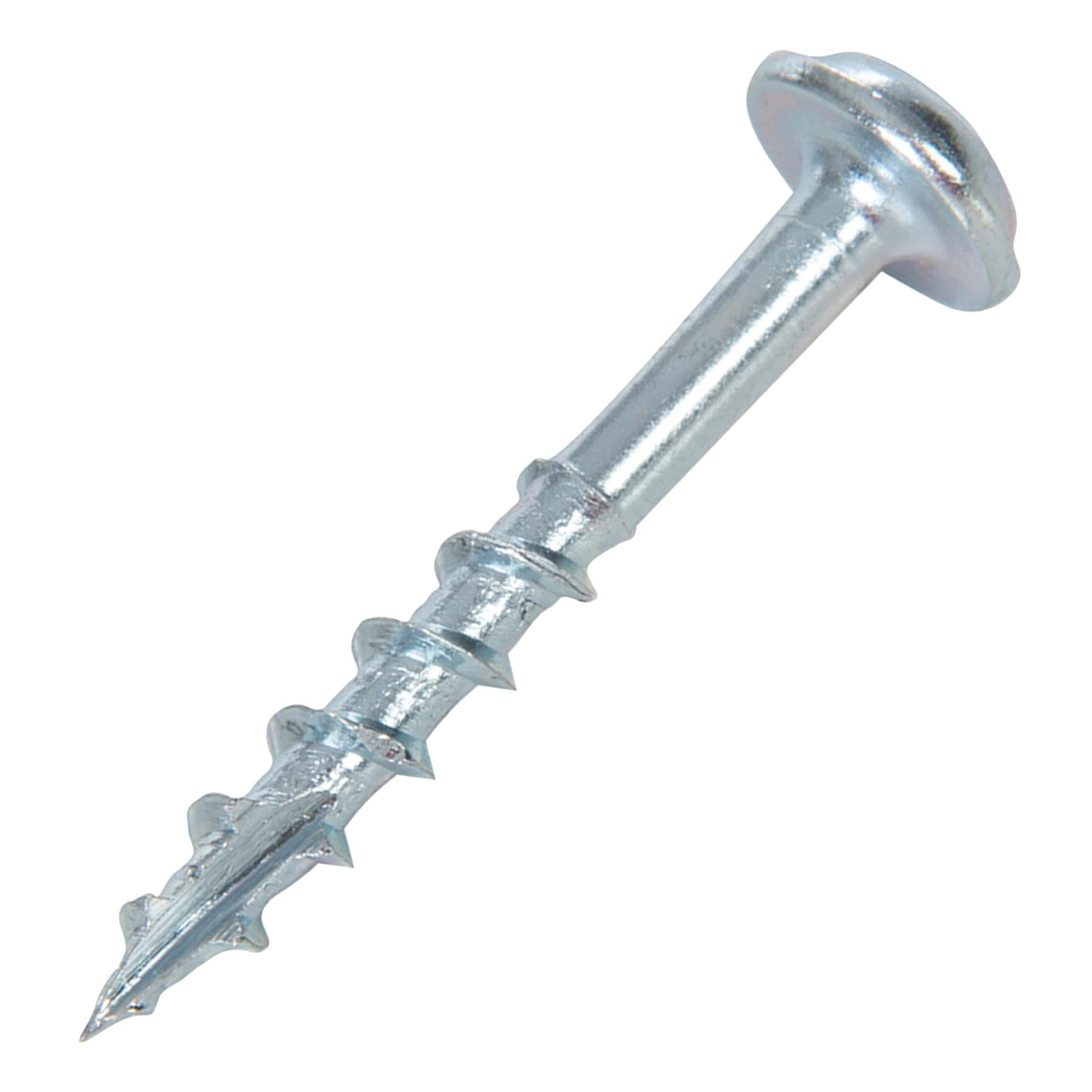 Zinc Pocket-Hole Screws Washer Head Coarse Thread Rust Resistant- 8x1-1/4" 100pk