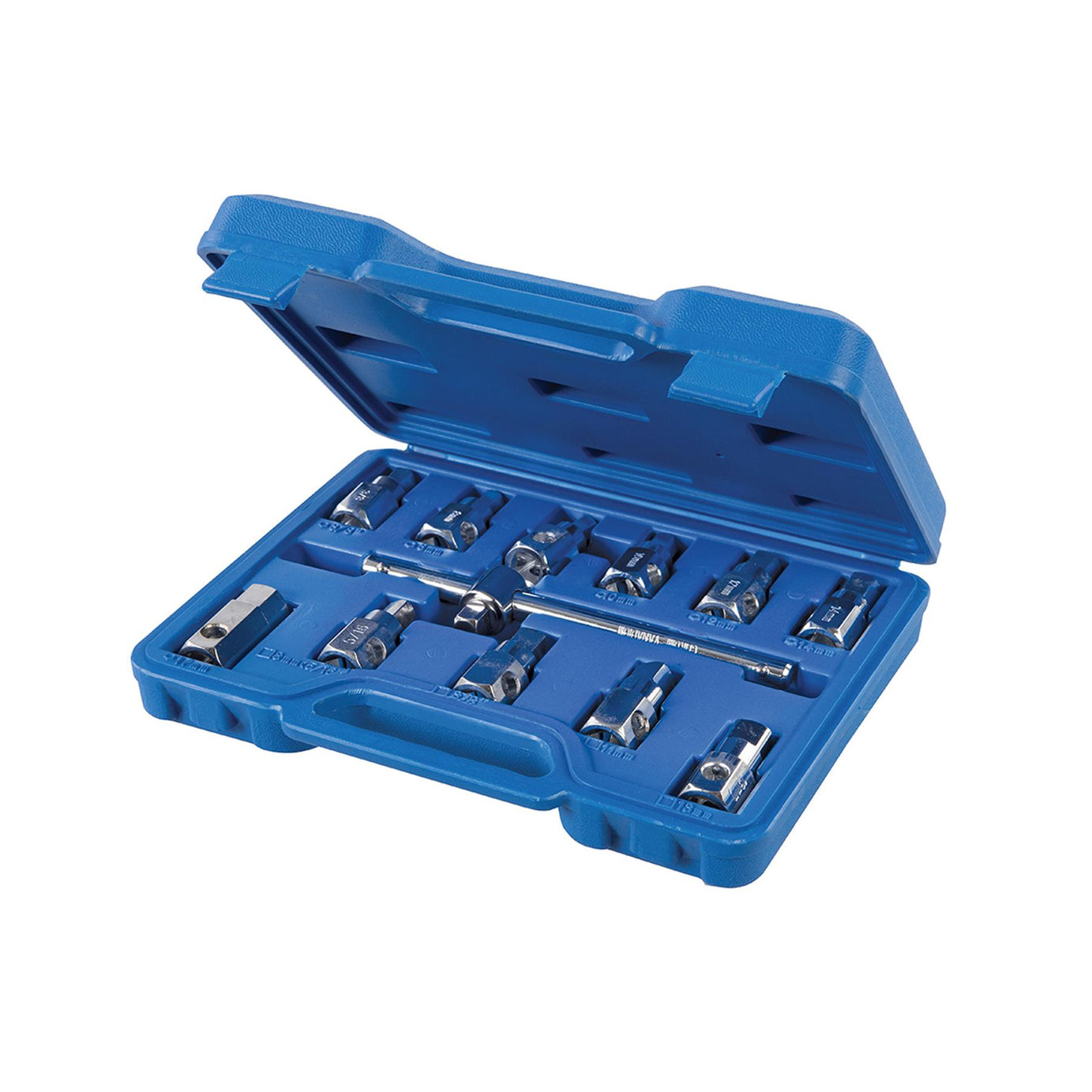 Universal Drain Plug Key Set 12Pc 3/8" / 8 - 17mm Hexagonal And Square Shaped