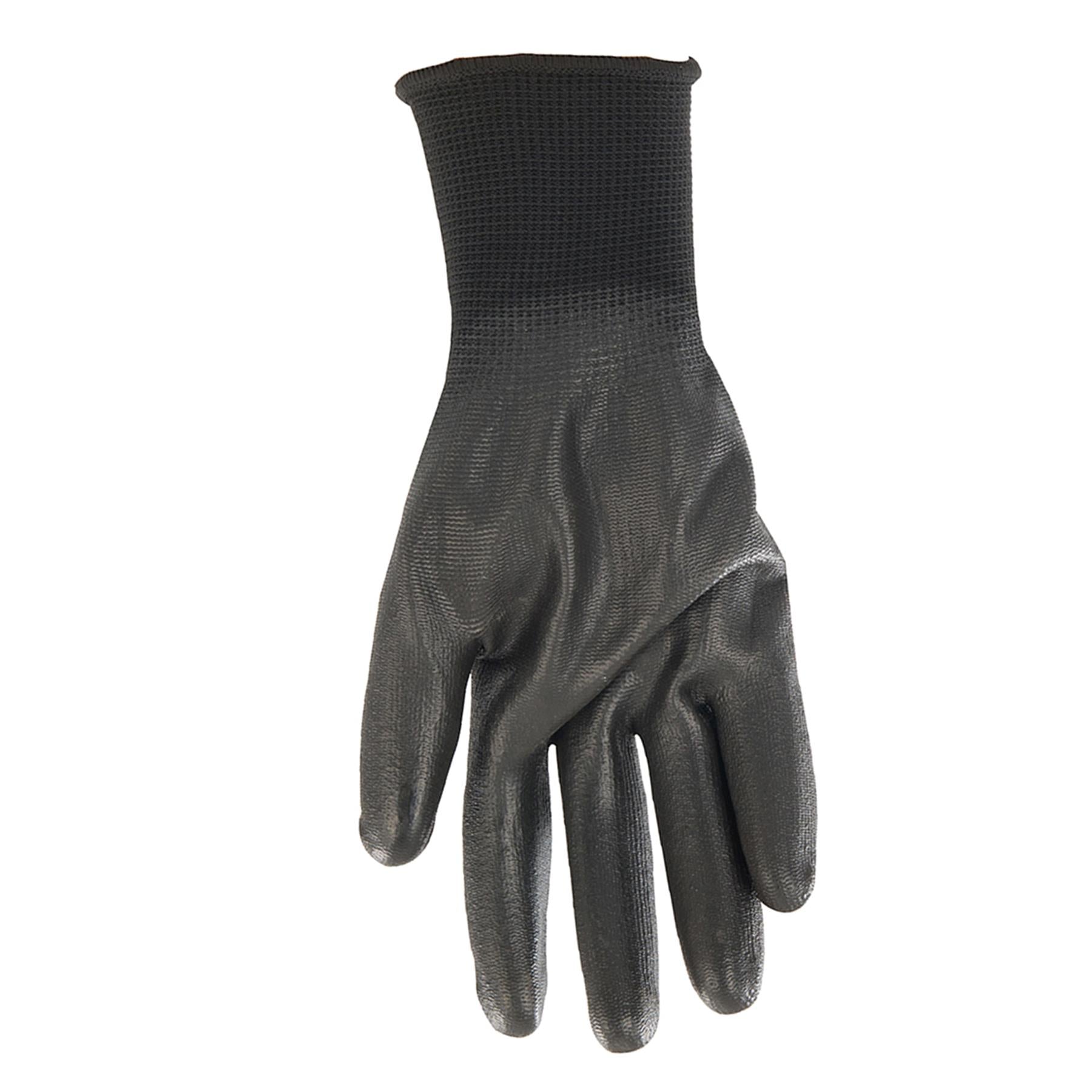 20x PU Palm Coated Work Wear Gardening Black Safety Gloves XL 11