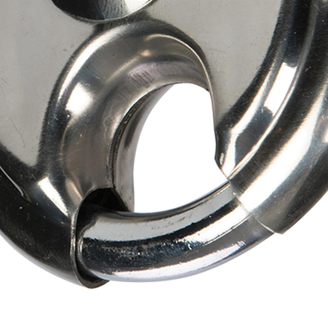 Stainless Steel Security Disc Padlock 90mm 3 Keys Hardened Steel Shackle