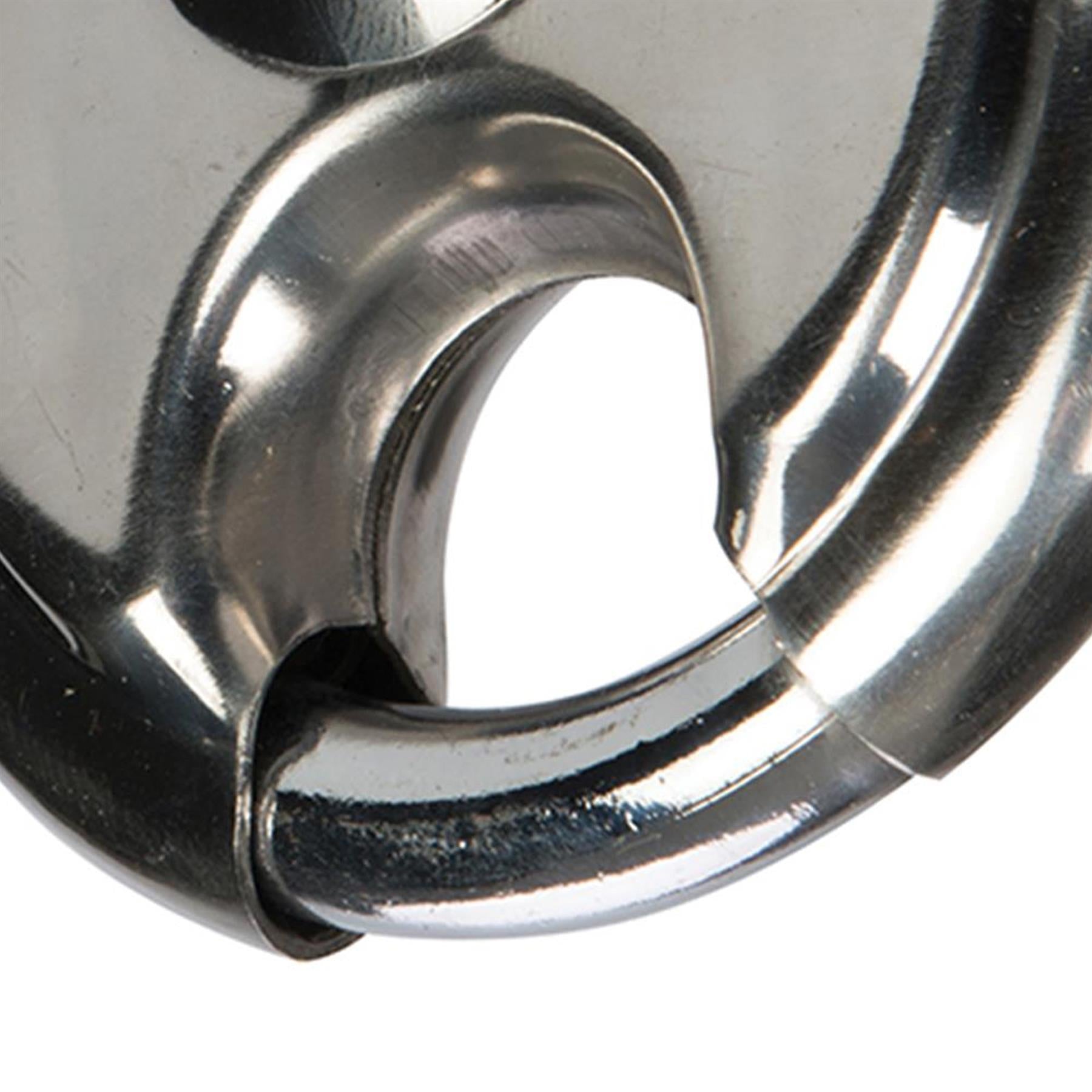 Stainless Steel Security Disc Padlock 90mm 3 Keys Hardened Steel Shackle