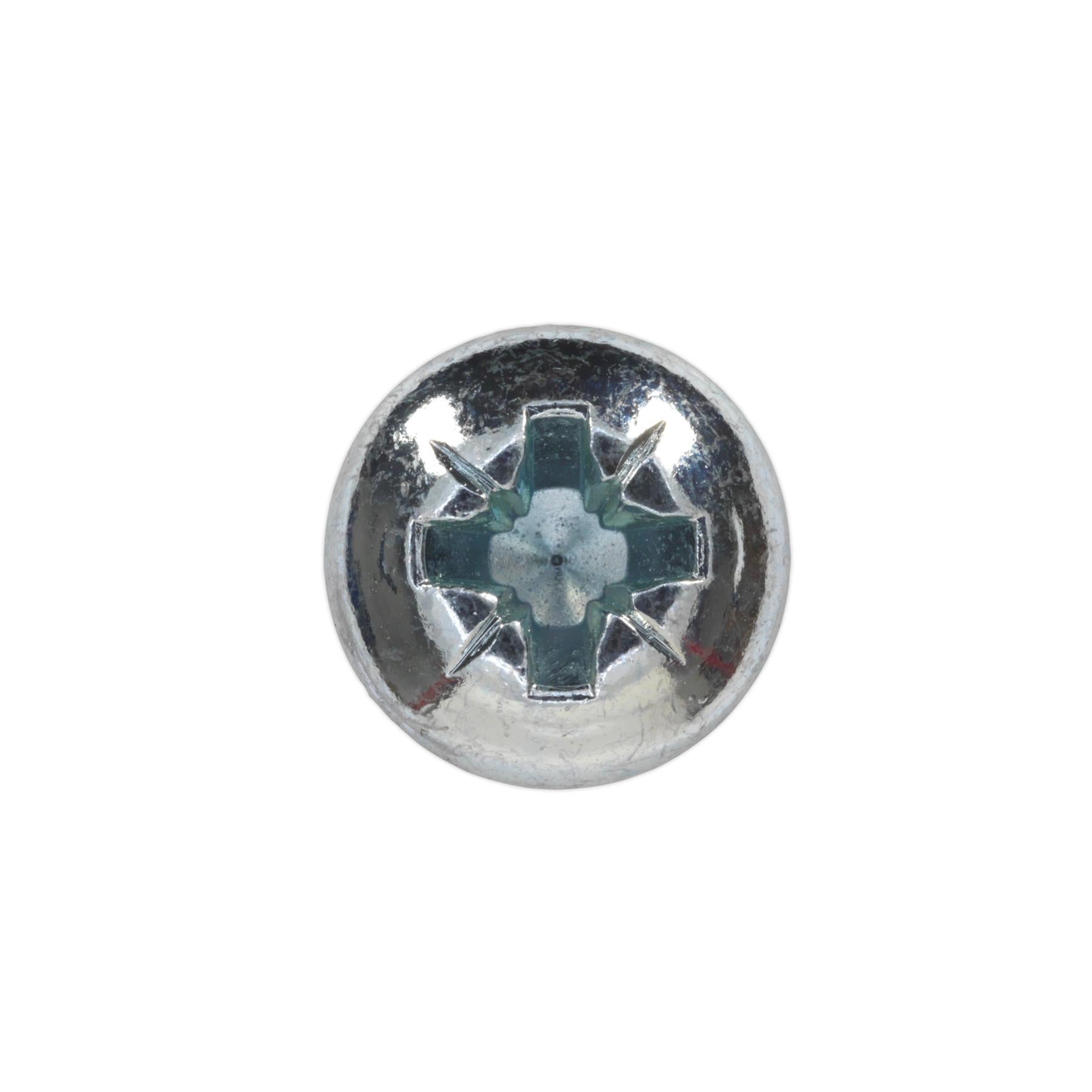 Sealey Machine Screw M6 x 25mm Pan Head Pozi Zinc Pack of 50