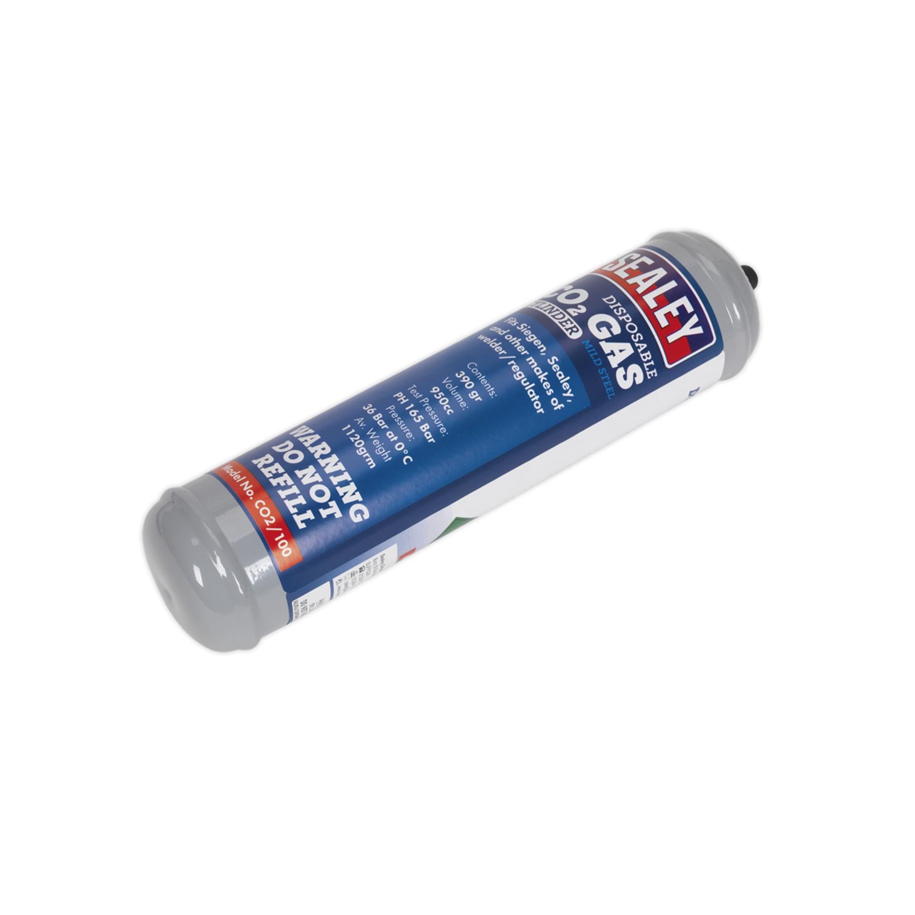 Sealey Gas Cylinder Disposable Carbon Dioxide 390g