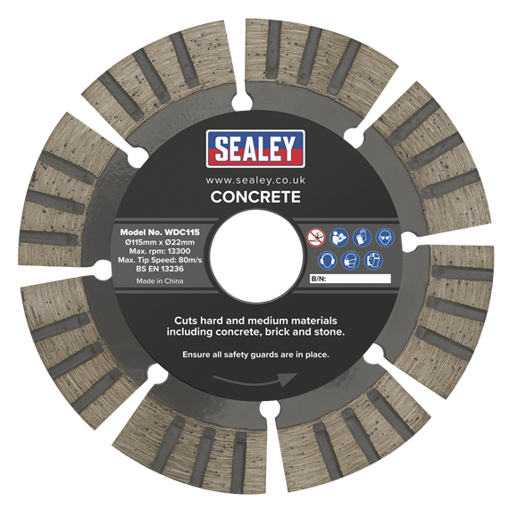 Sealey Concrete Cutting Disc Dry Use �115mm