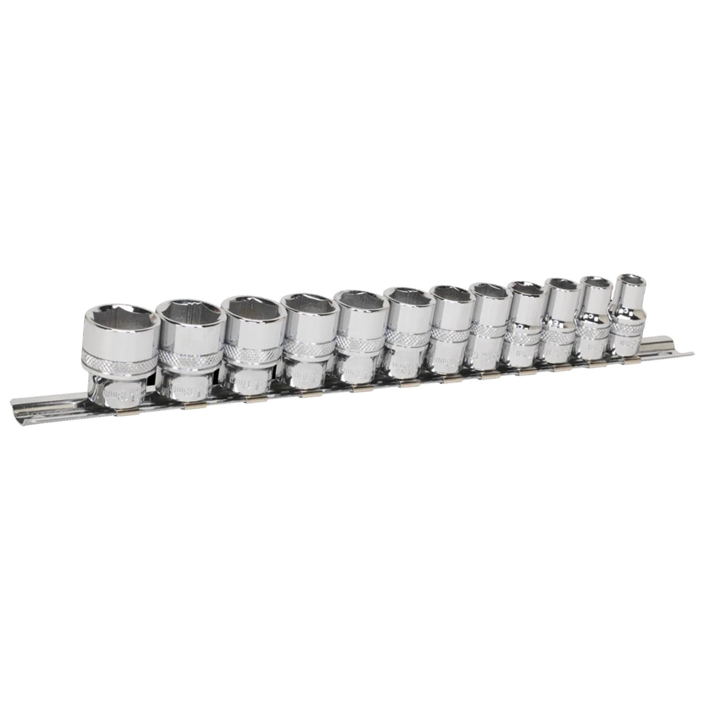 Sealey Socket Set 12pc 3/8"Sq Drive Lock-On 6pt Metric