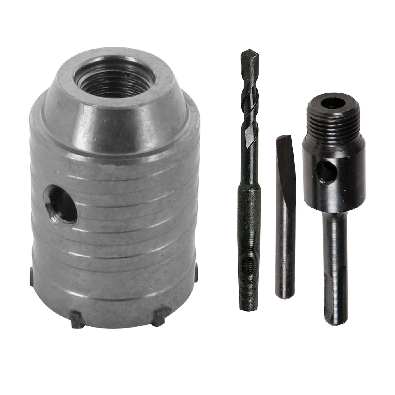 TCT Core Drill Bit 50mm Hole Saw Masonry Stone Brick SDS Plus 100mm Shaft Pilot