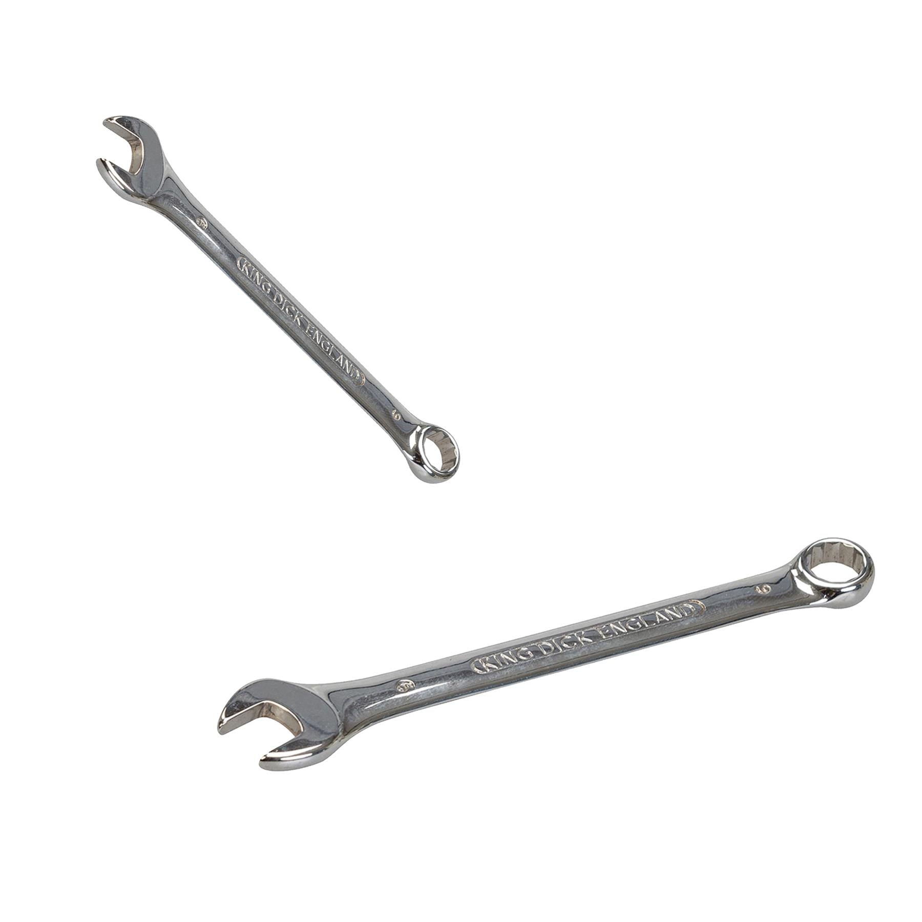 King Dick metric 9 MM polished chrome combination spanner wrenches spanners