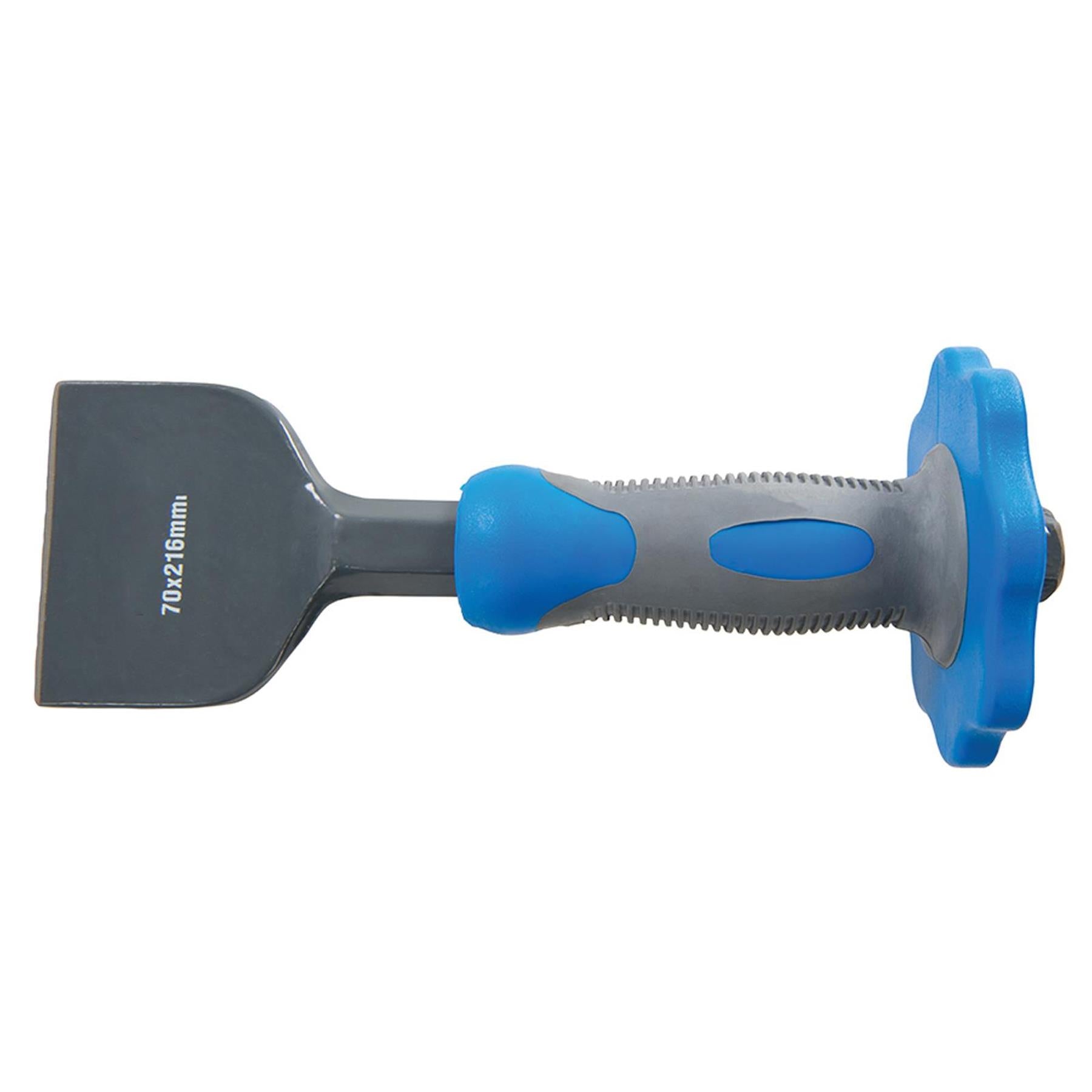 Bolster Chisel With Guard Powder Coated & Tempered Cutting Edge 70 X 216mm