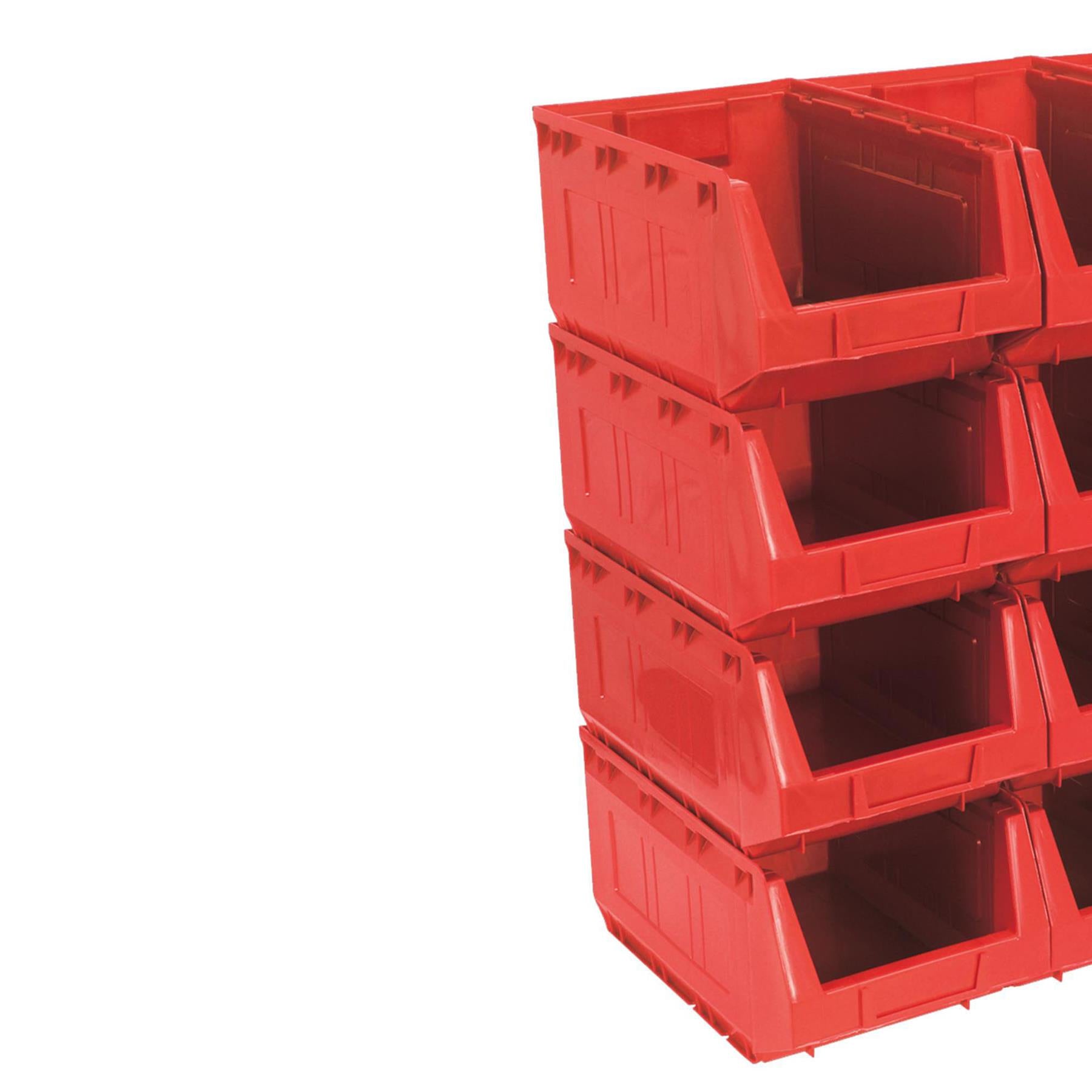Sealey Plastic Storage Bin 210 x 355 x 165mm - Red Pack of 12