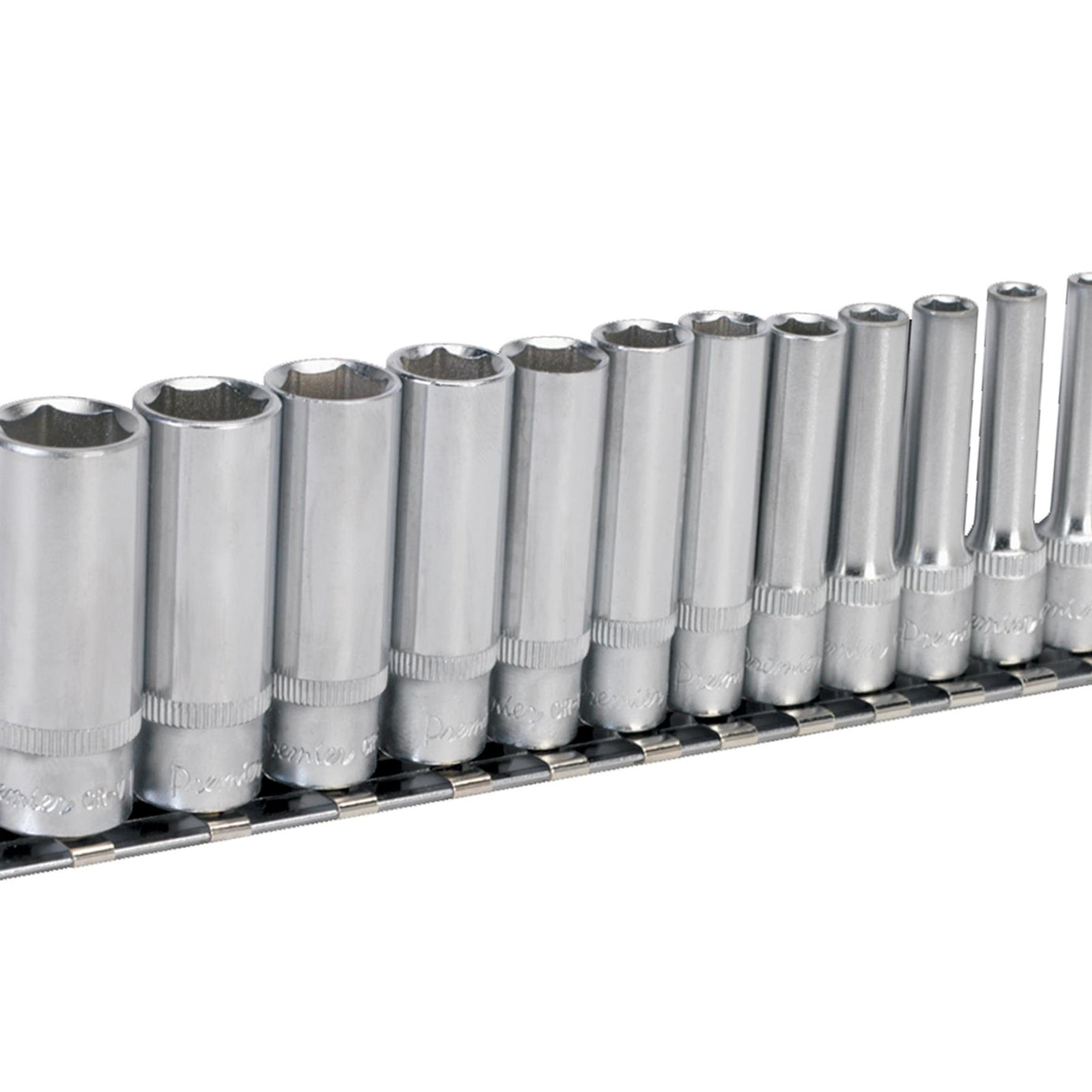 Sealey Socket Set 13pc 1/4"Sq Drive 6pt Deep WallDrive Metric